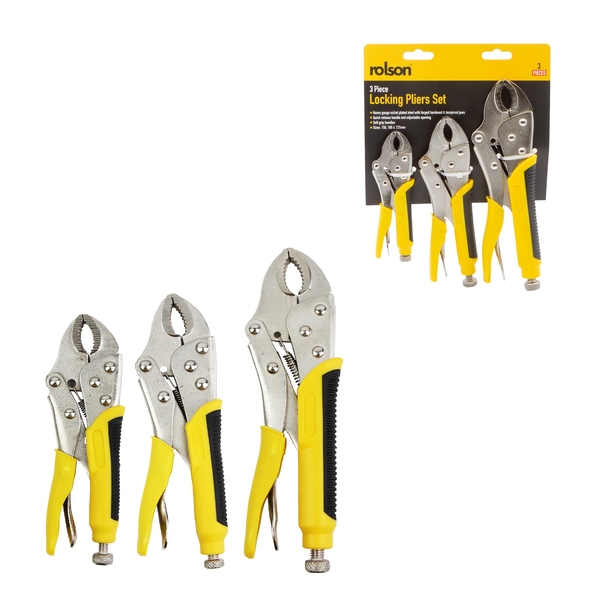 3 Piece Locking Pliers