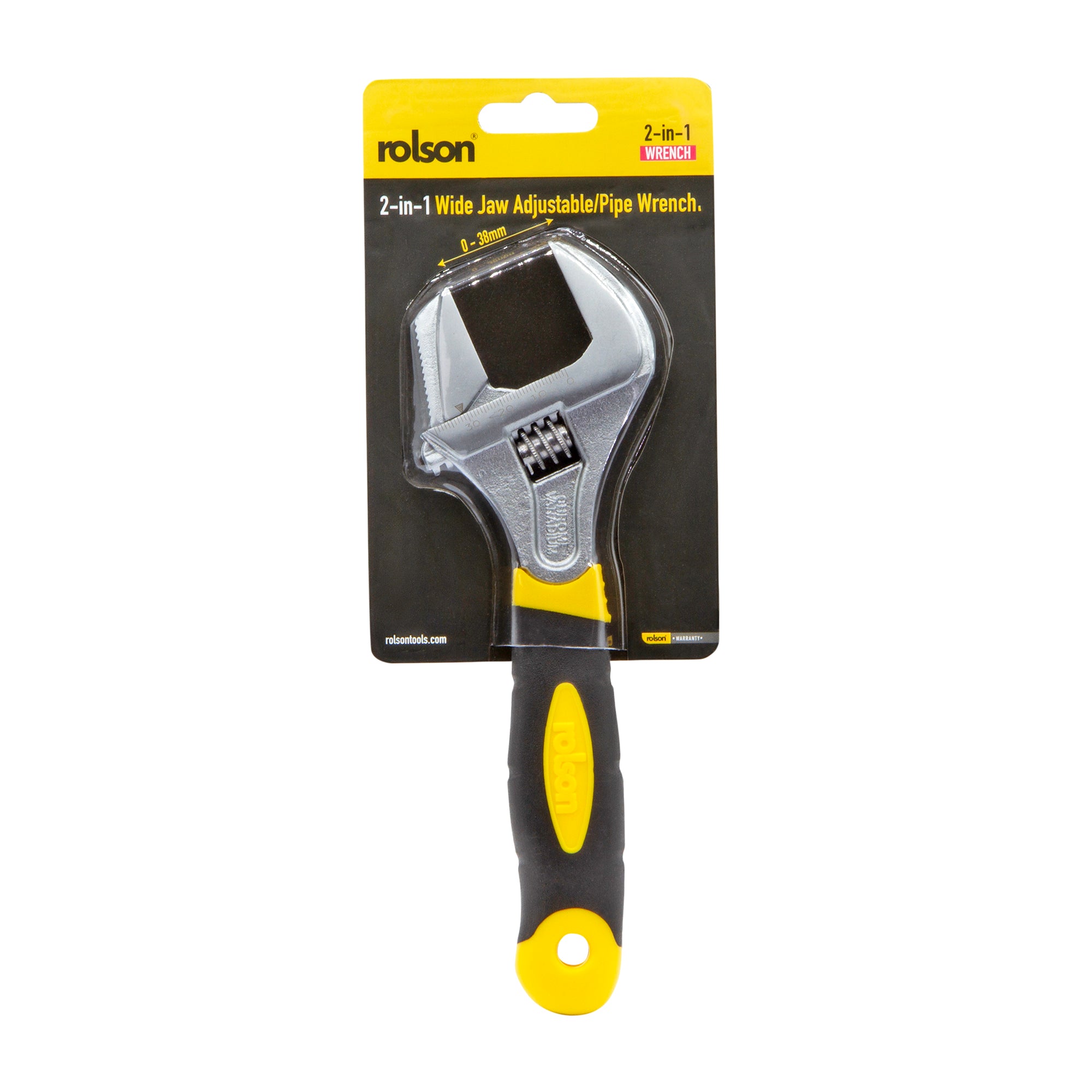 200mm 2-in-1 Extra Wide Opening Adjustable/Pipe Wrench