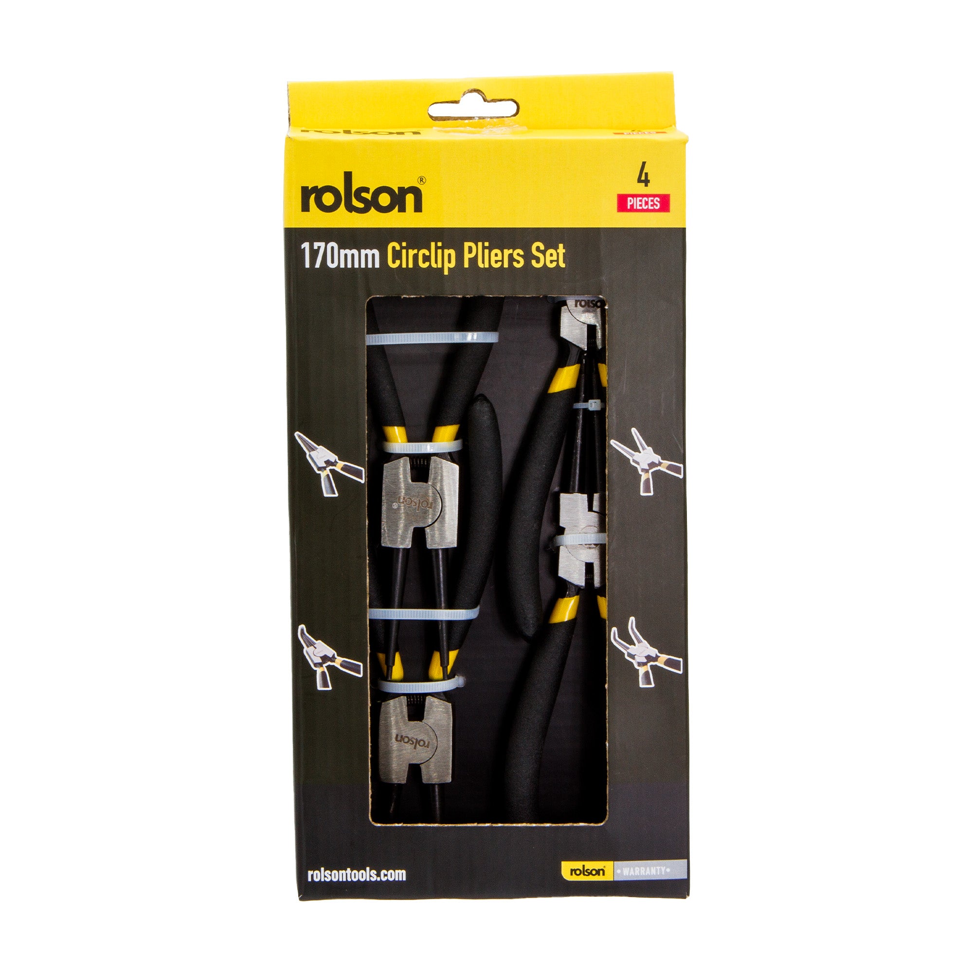 4 Piece 170mm Circlip Pliers Set