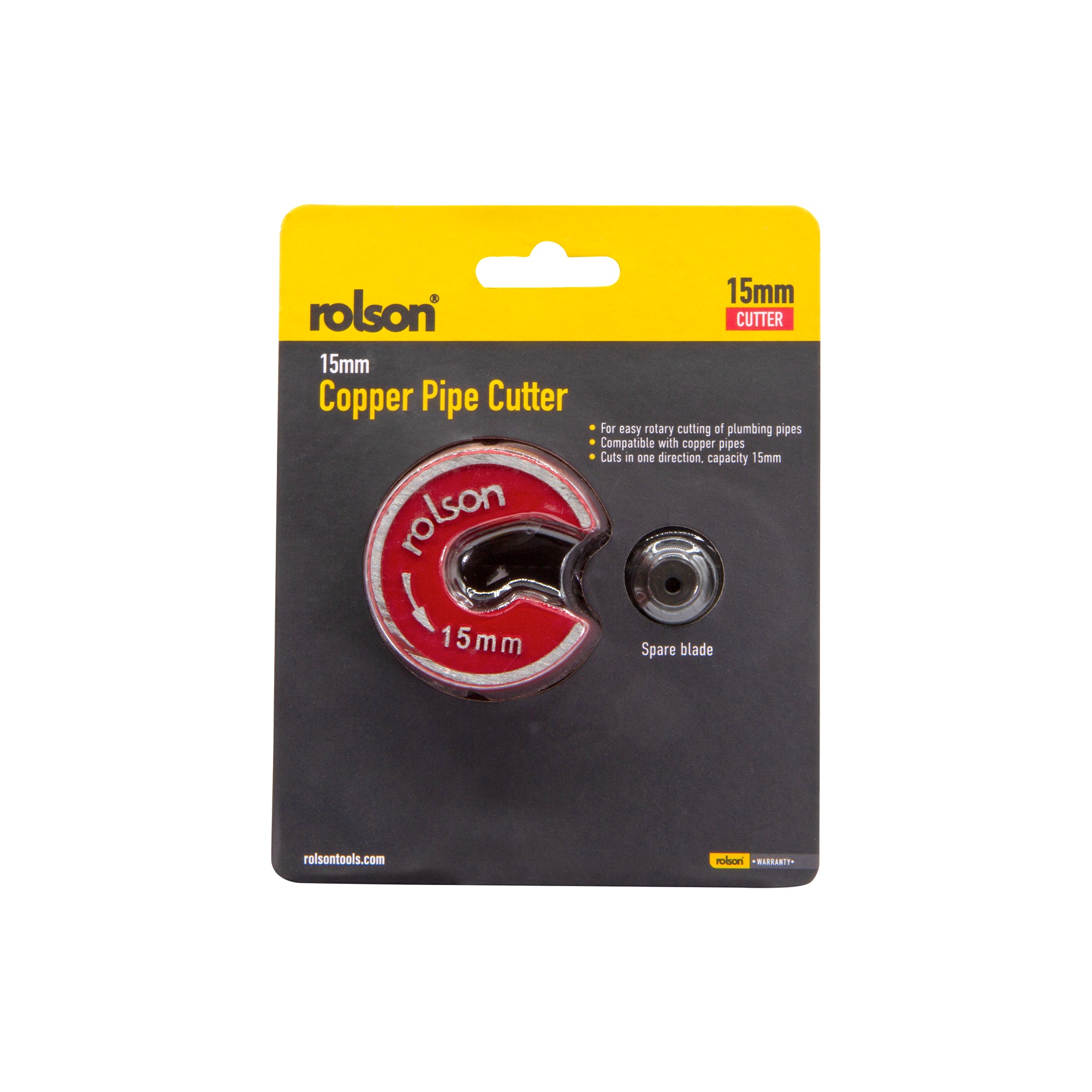 Rotary Action 15mm Copper Pipe Cutter with Spare Blade