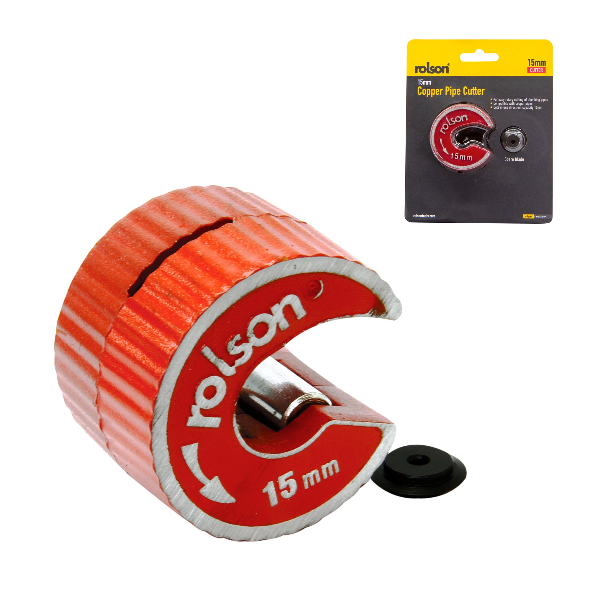 Rotary Action 15mm Copper Pipe Cutter with Spare Blade