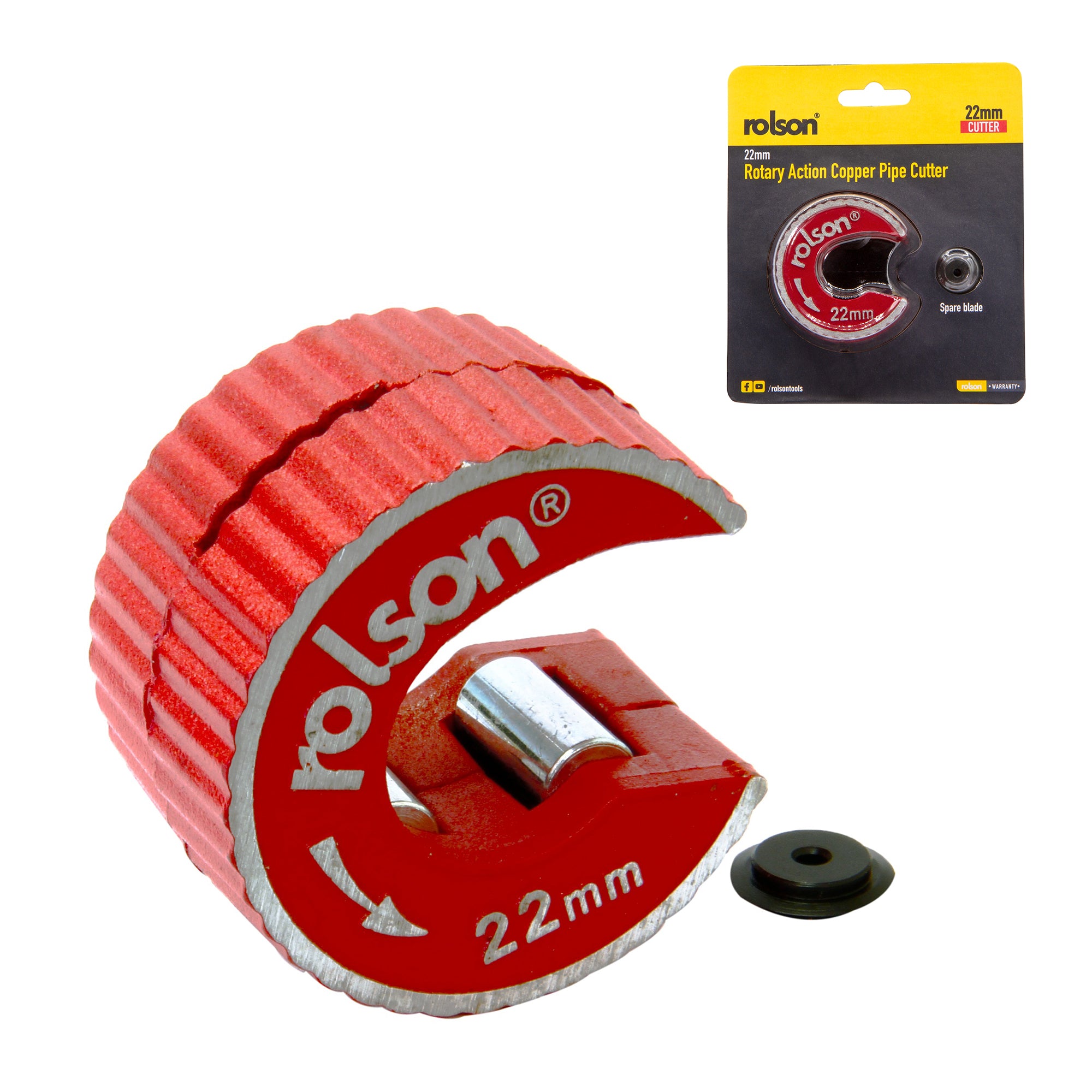 Rotary Action 22mm Copper Pipe Cutter with Spare Blade