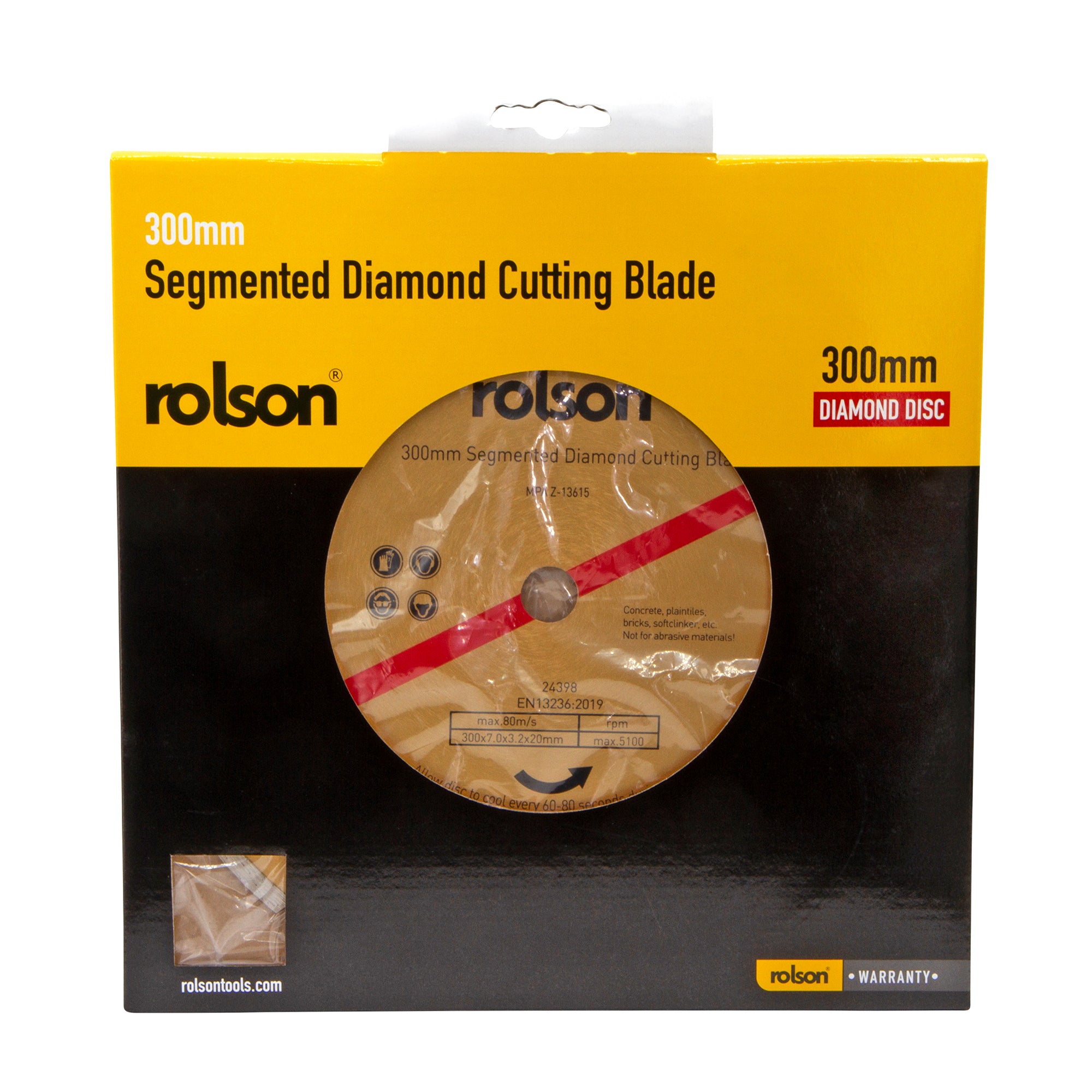 300mm Dry Cut Segmented Diamond Tipped Blade