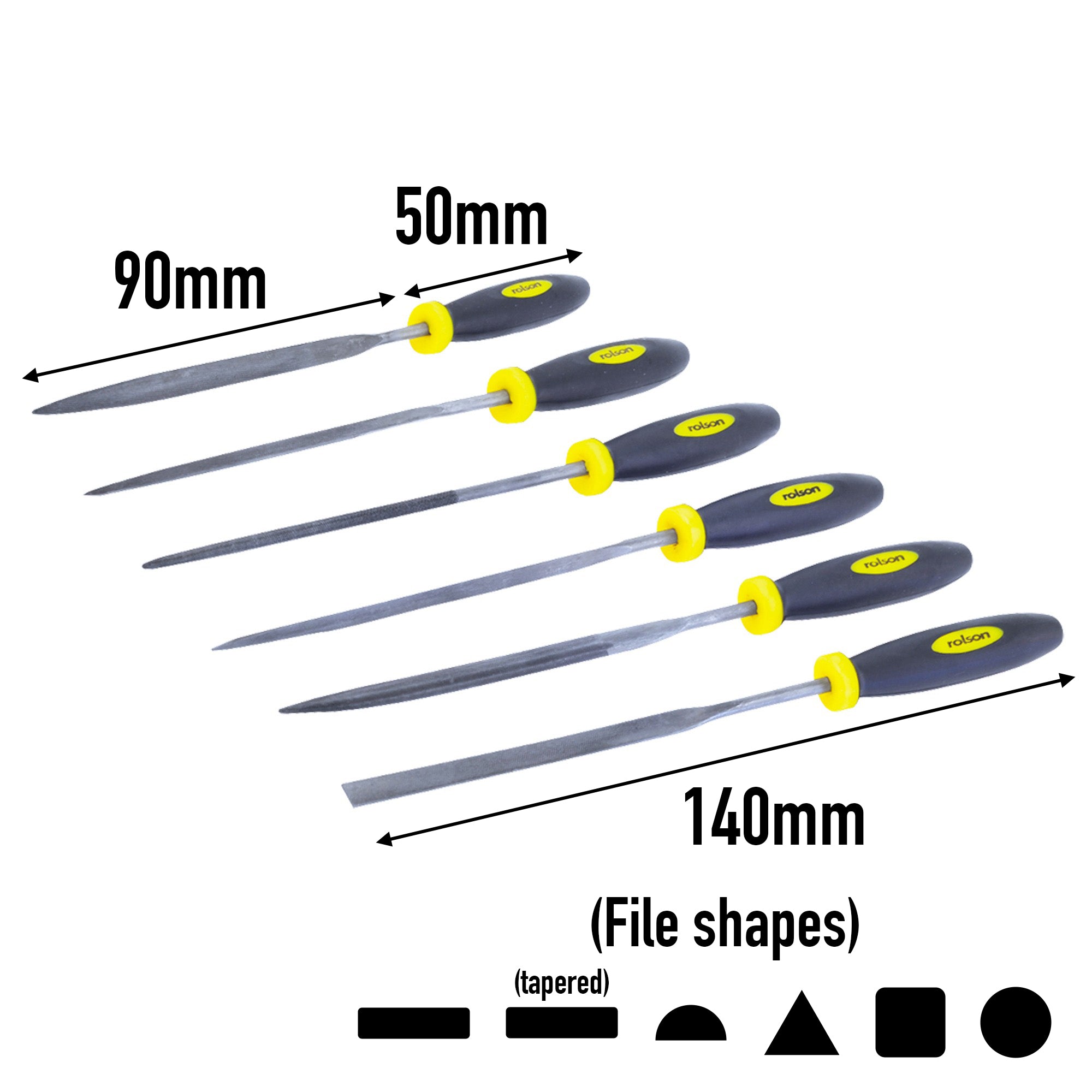 6 Piece 140mm Needle File Set