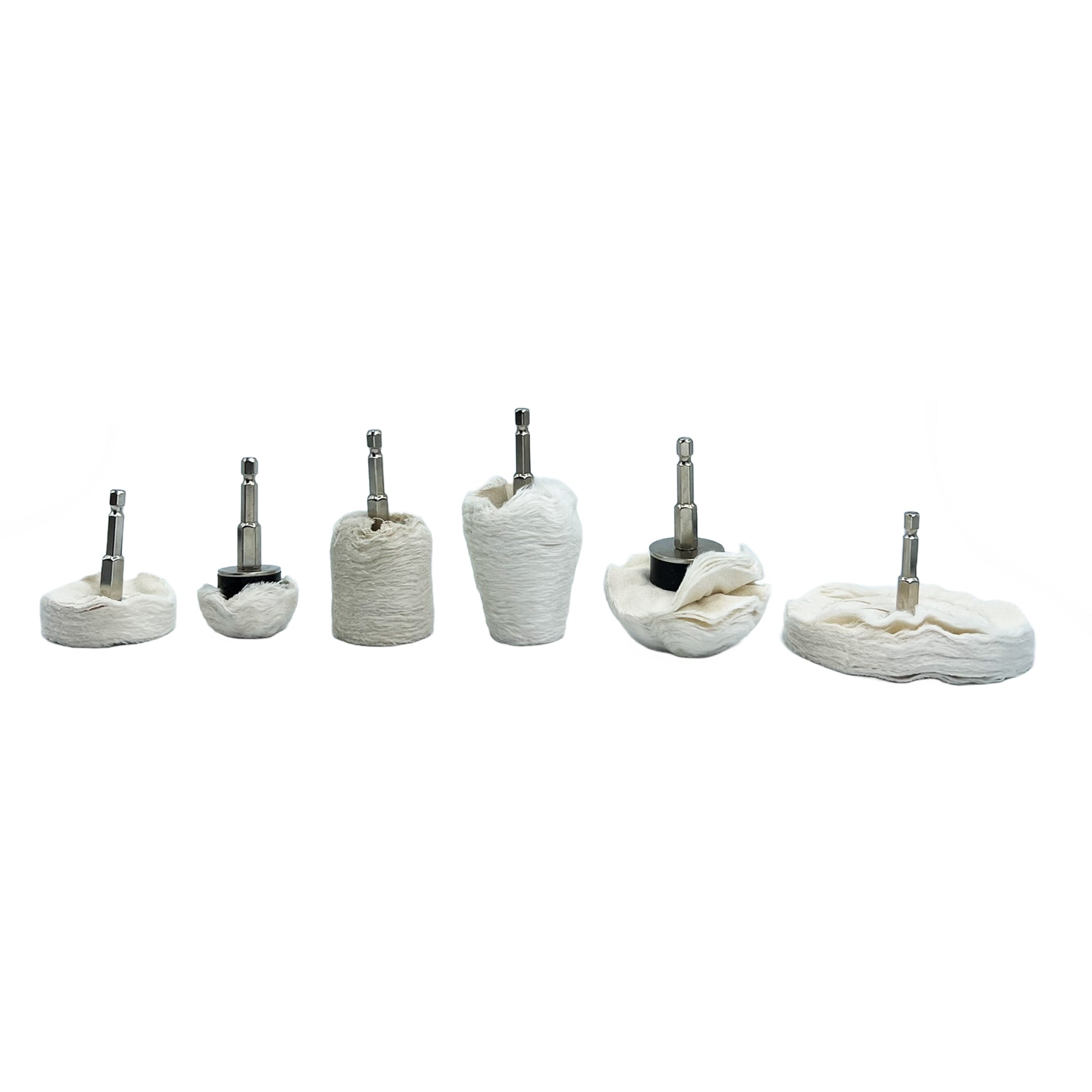 6 Piece ¼" Hex Shank Polishing & Buffing Pads