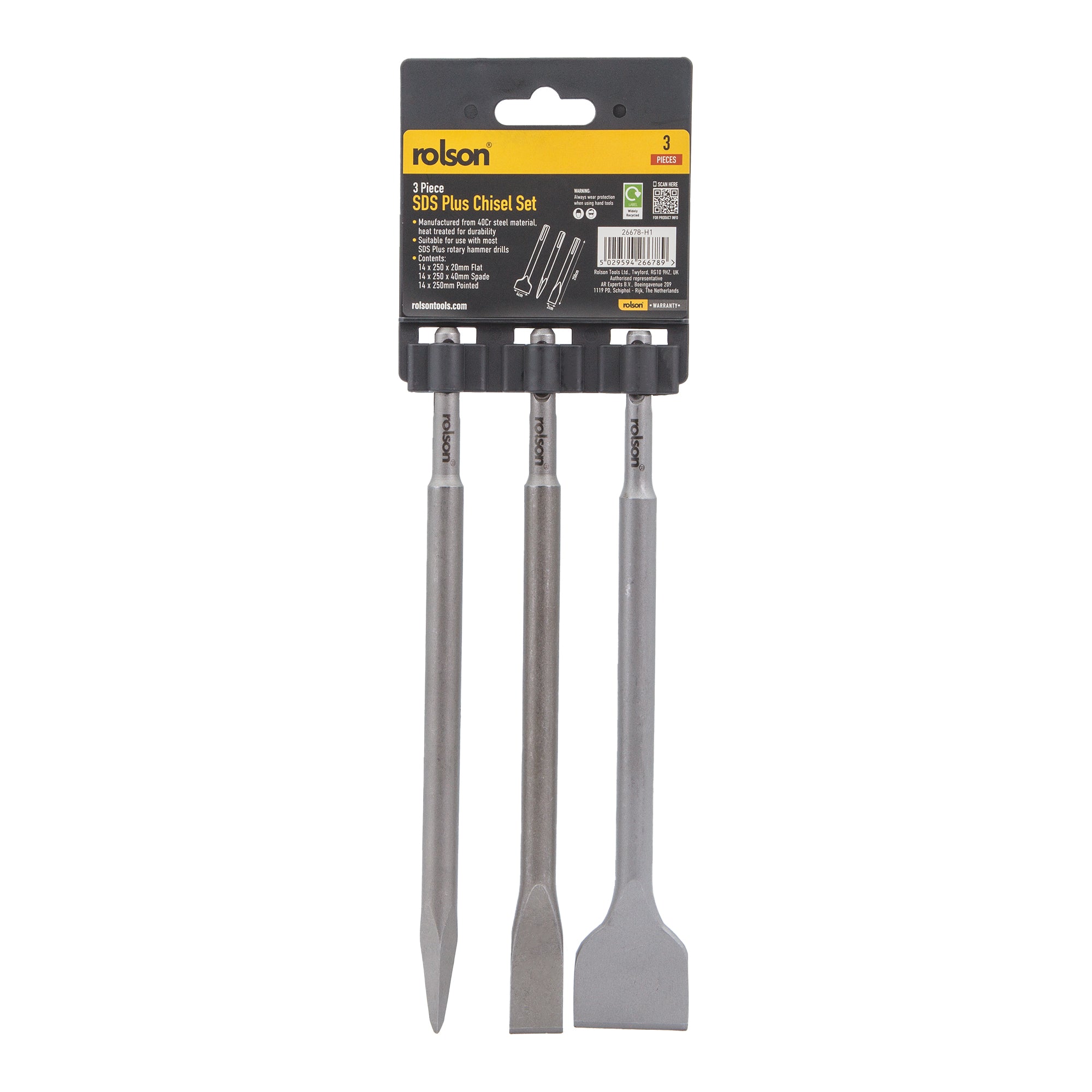 3 Piece SDS Plus Chisel Set