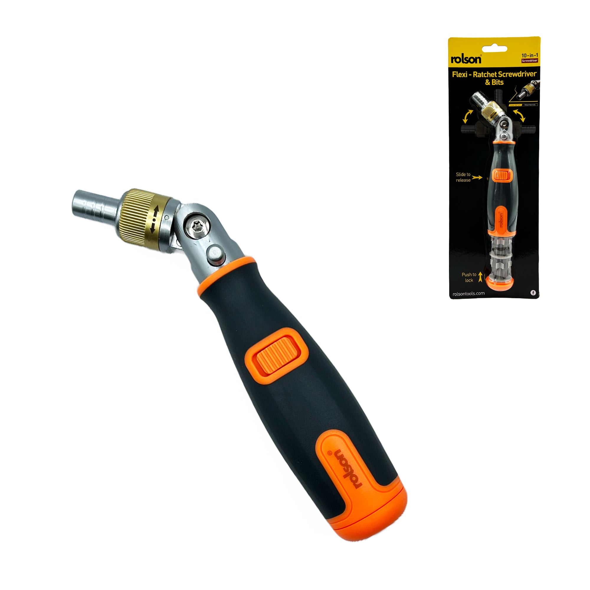 10-in-1 Flexi-Ratchet Screwdriver & Bits