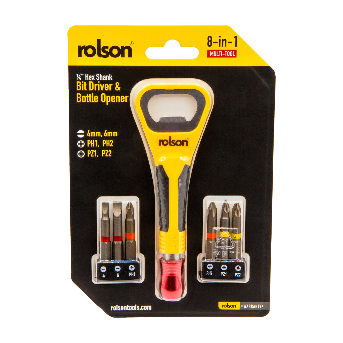 8-in-1 ¼" Dr Hex Shank Bit Holder & Bottle Opener