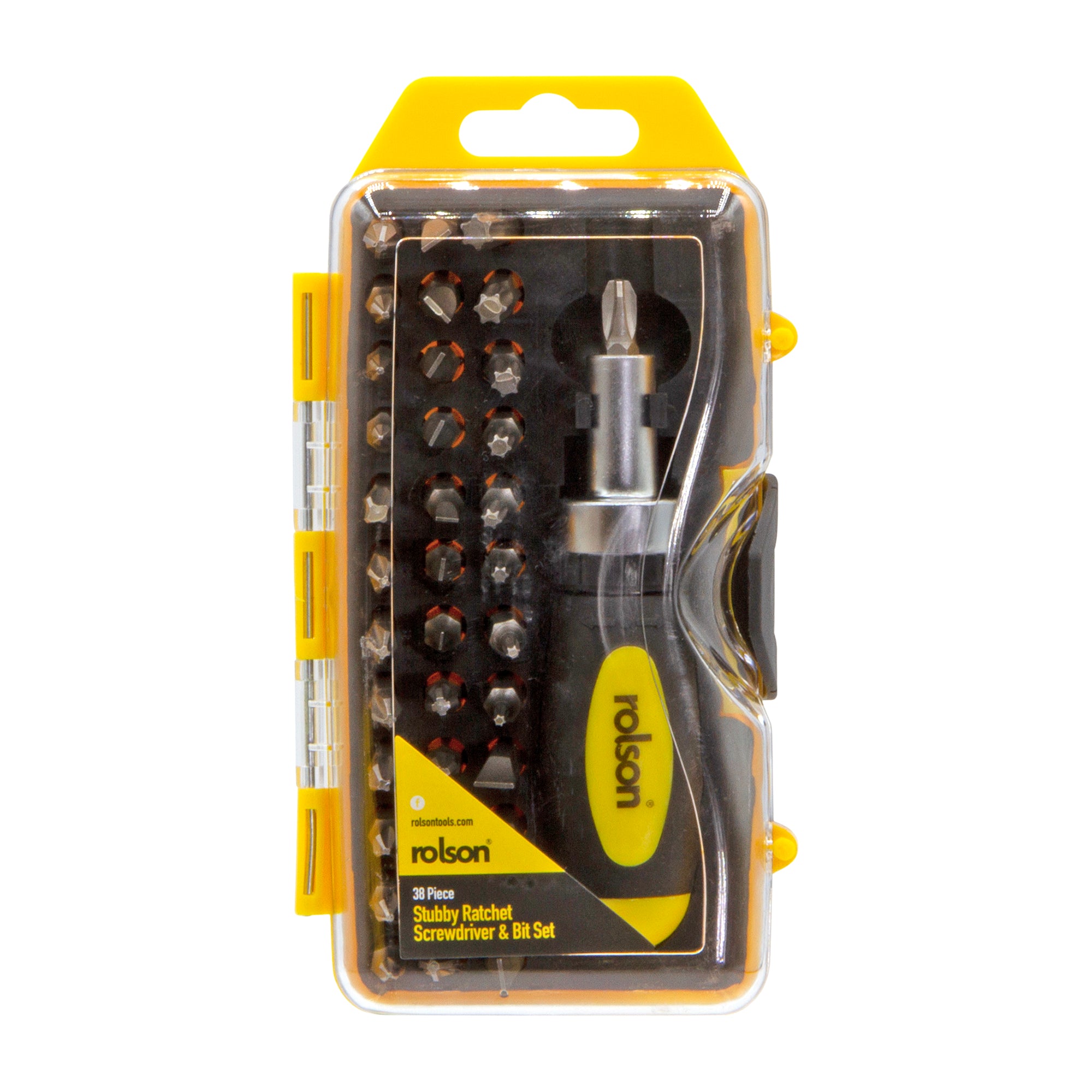 38 Piece Stubby Ratchet Screwdriver & Bit Set