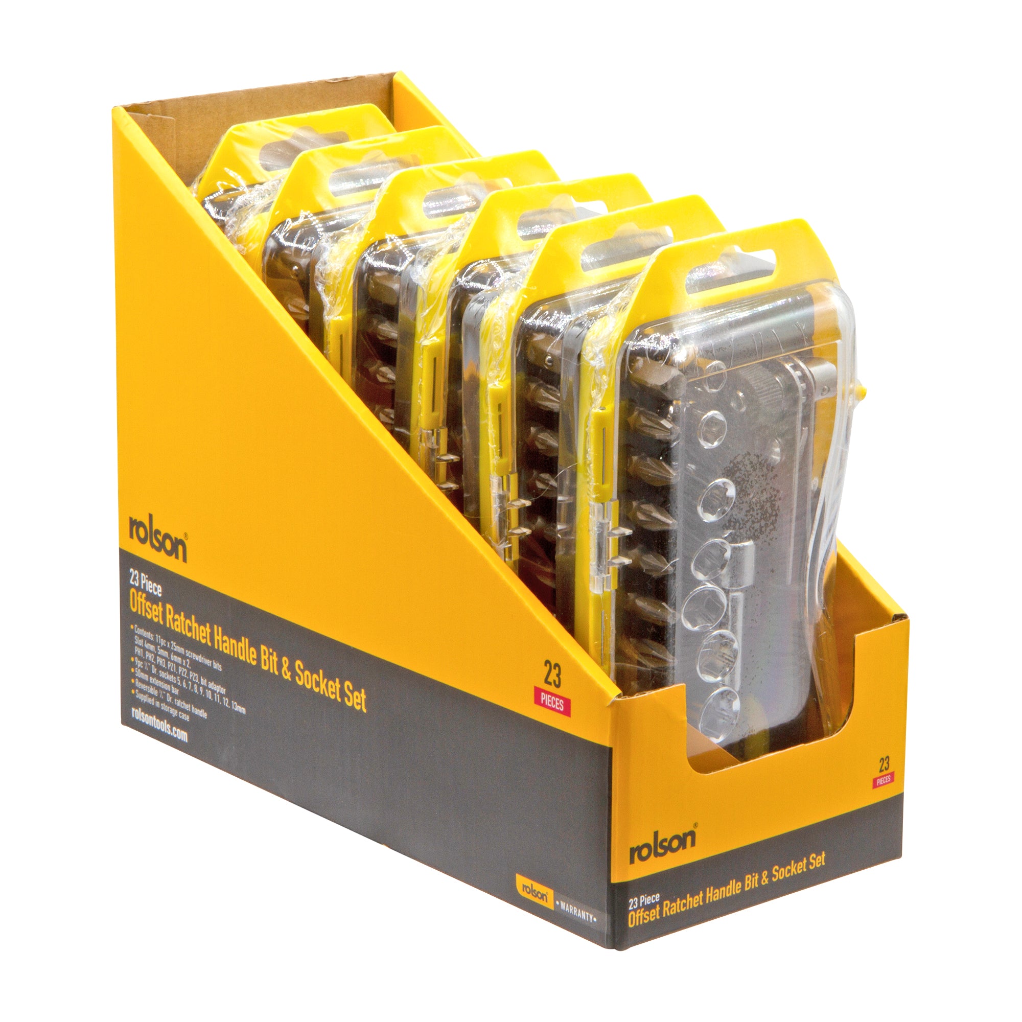 23 Piece Offset Ratchet Handle Bit & Socket Set