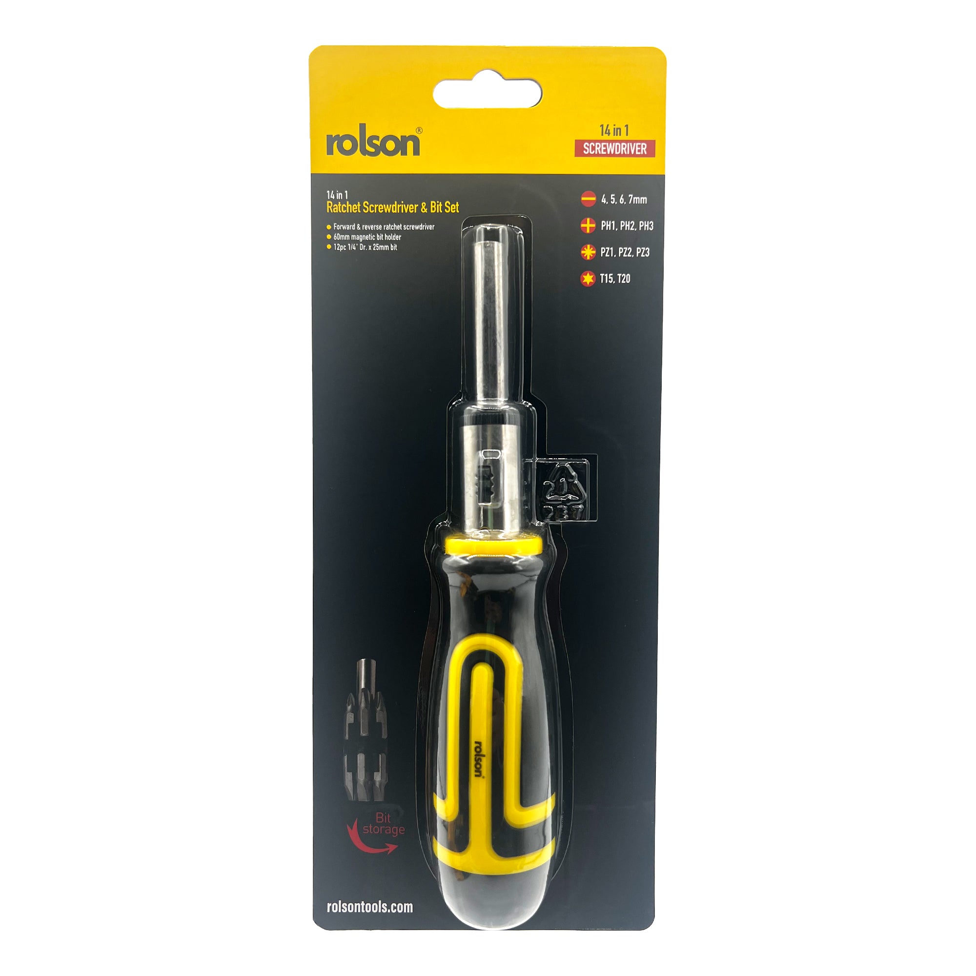14-in-1 Ratchet Screwdriver & Bit Set