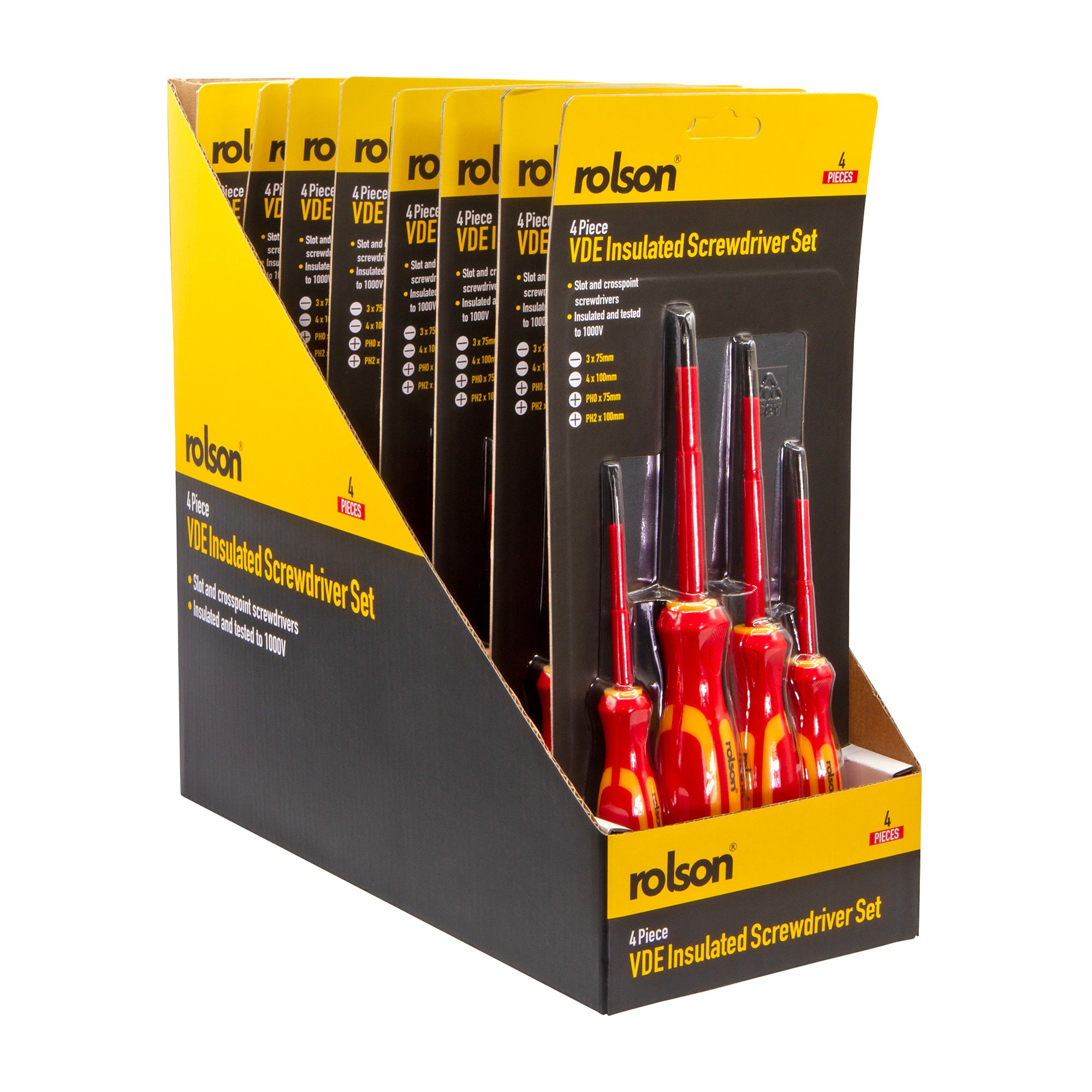 4 Piece VDE Screwdriver Set