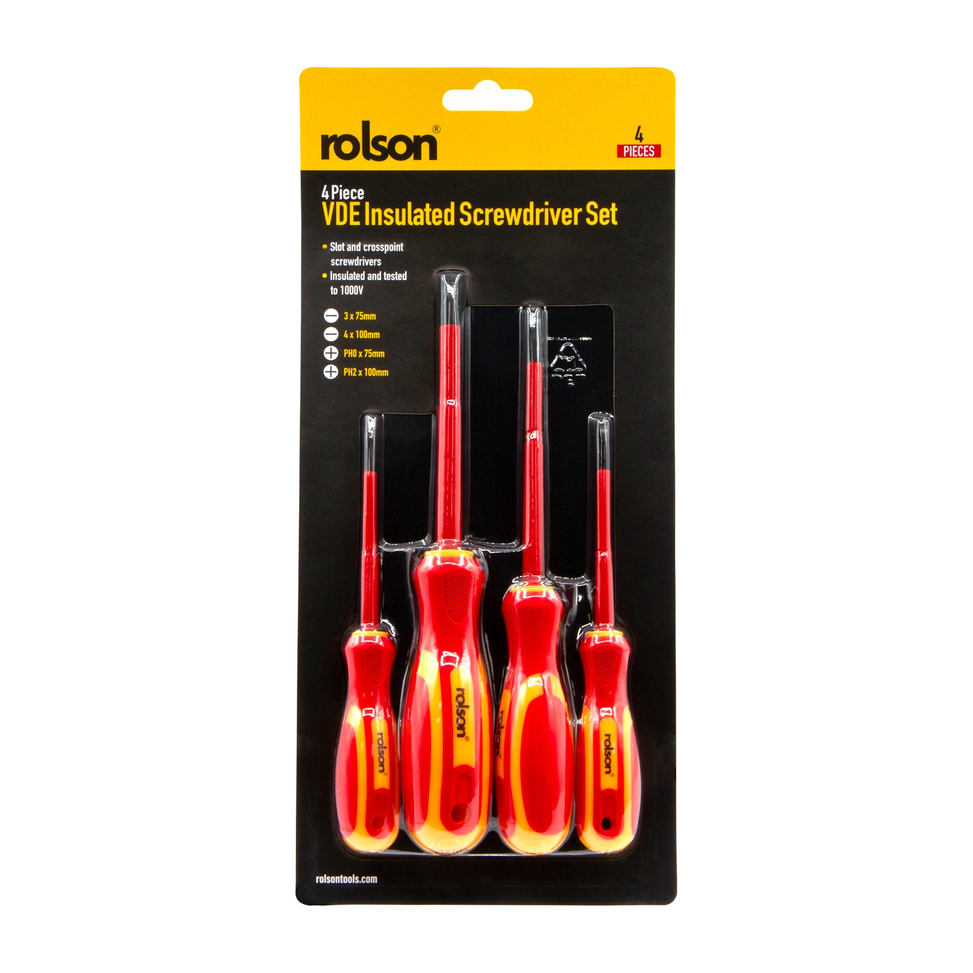 4 Piece VDE Screwdriver Set