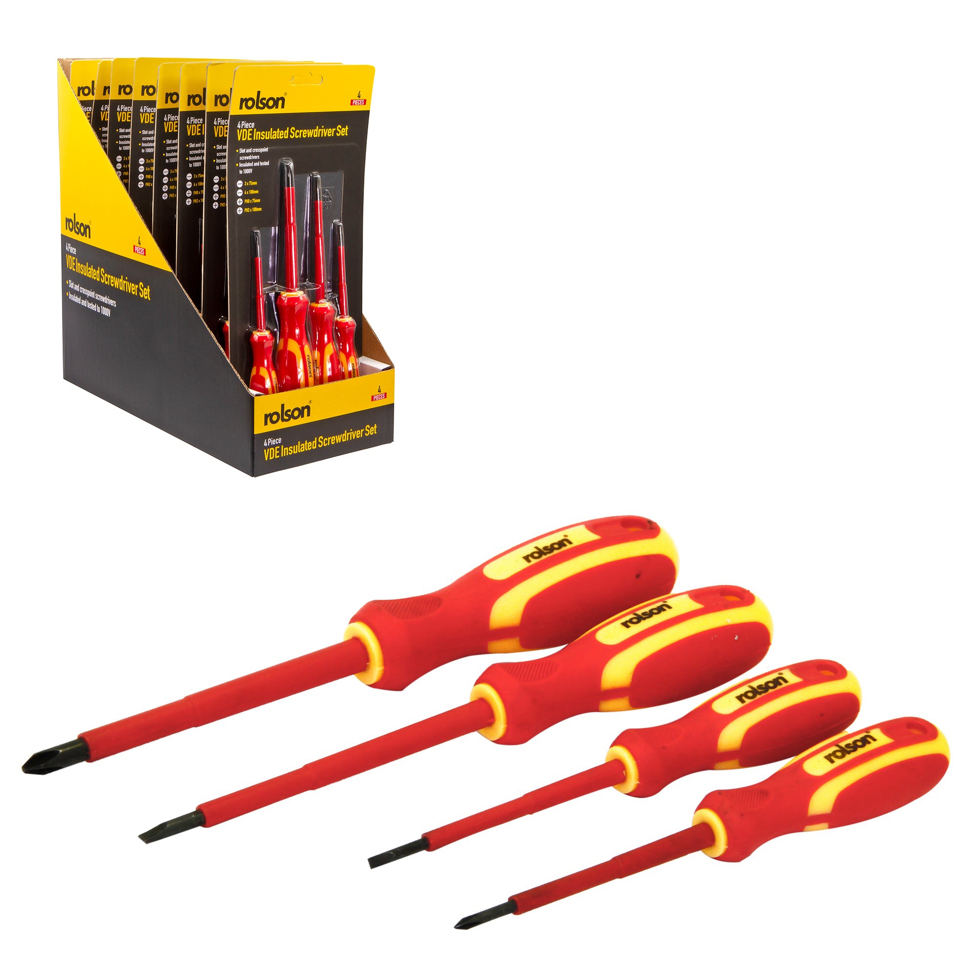 4 Piece VDE Screwdriver Set