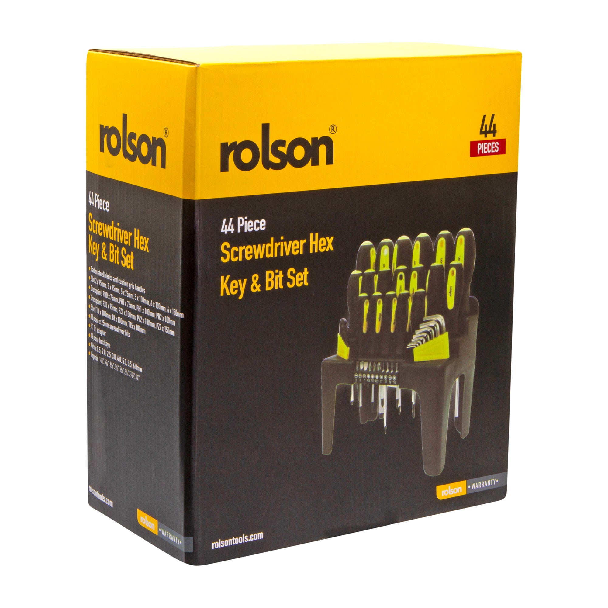 44 Piece Screwdriver, Hex Key & Bit Set