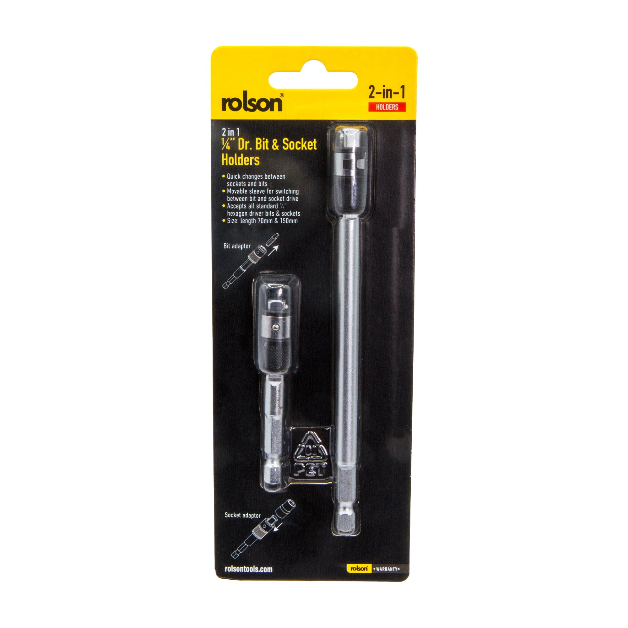 2-in-1 ¼" Dr Bit & Socket Holders