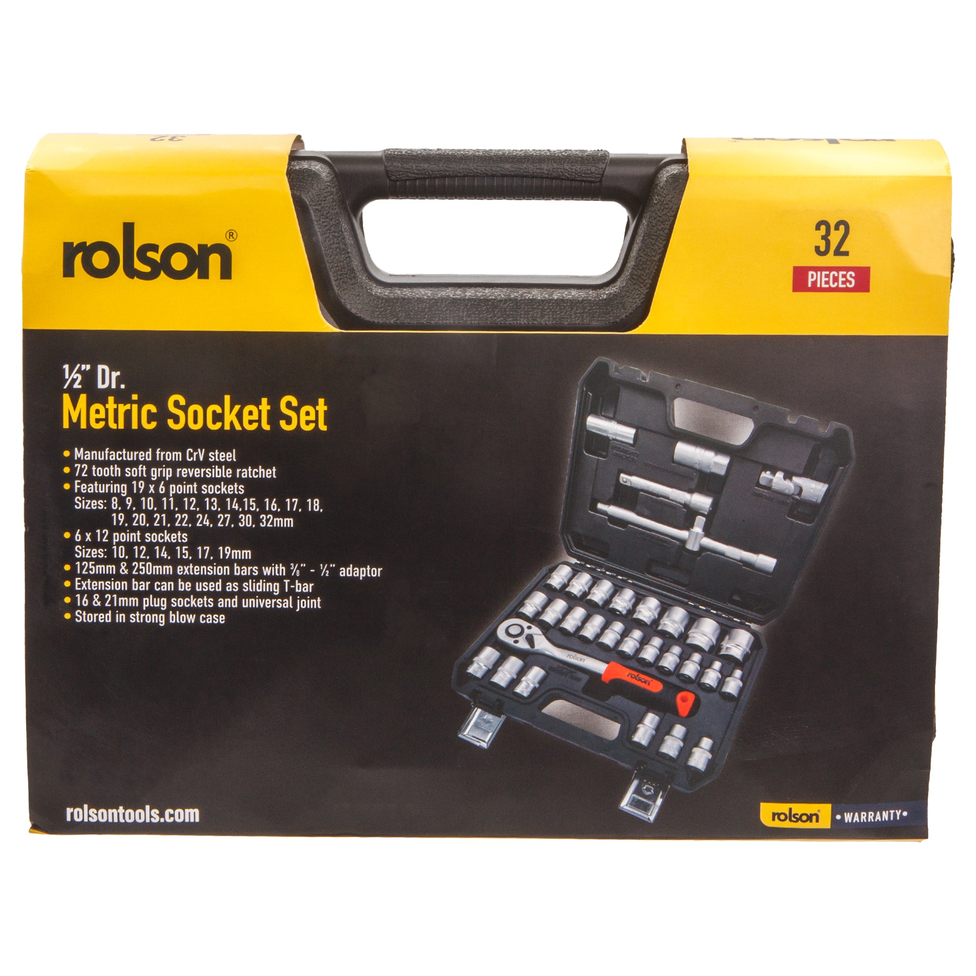 32 Piece ½" Dr. Metric Socket Set