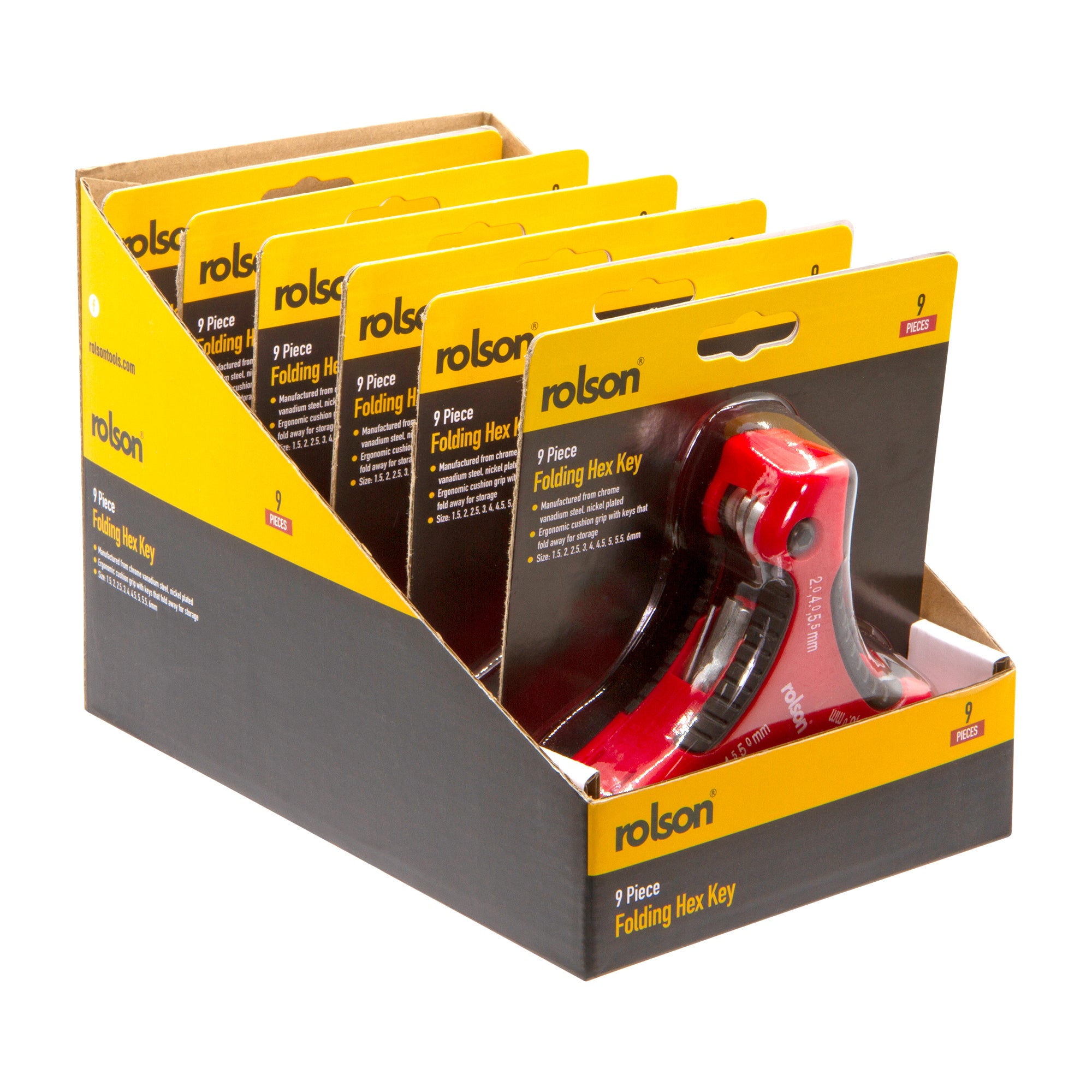 9 Piece Folding Triangle Hex Key Set