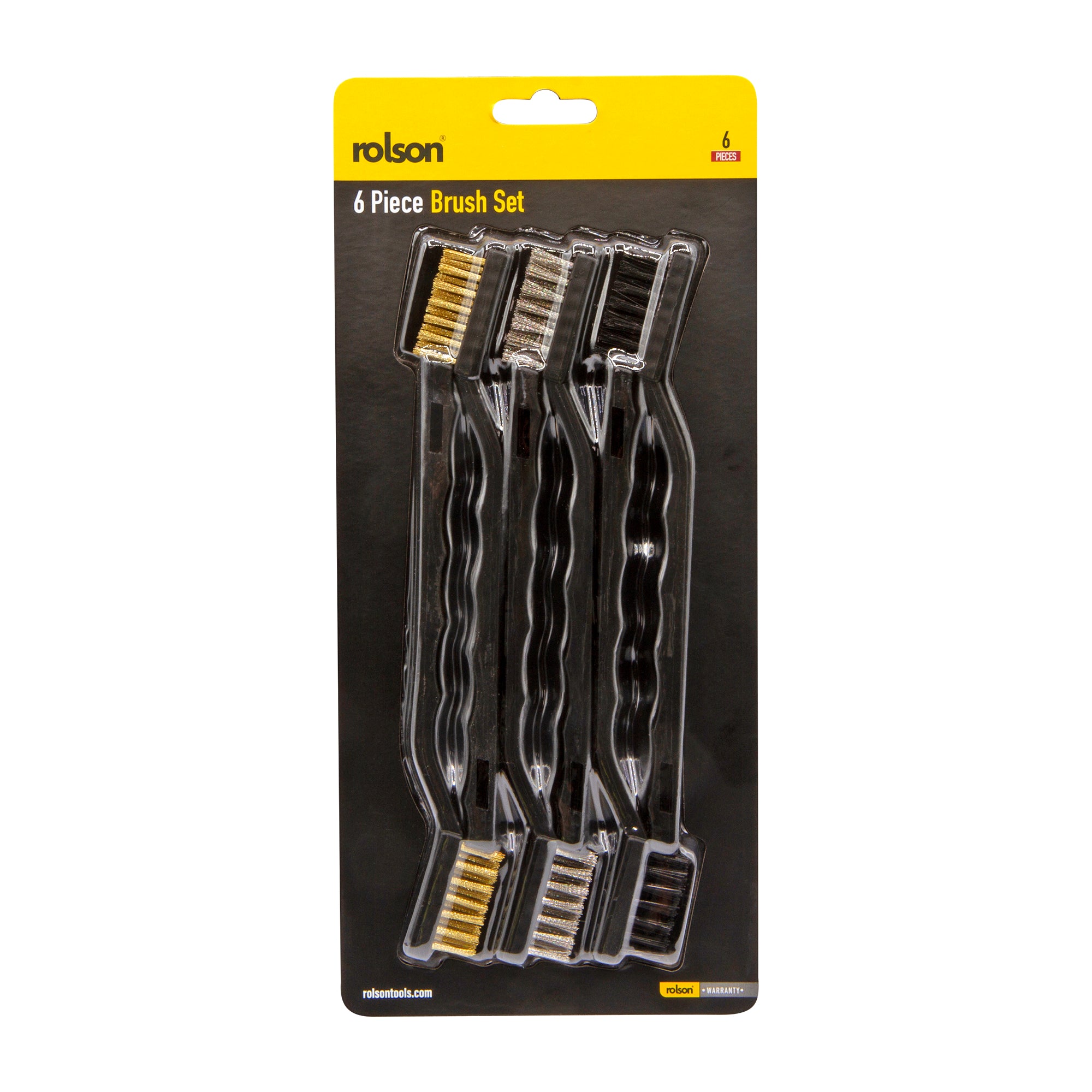 6 Piece 175mm Mini Wire Brush Set