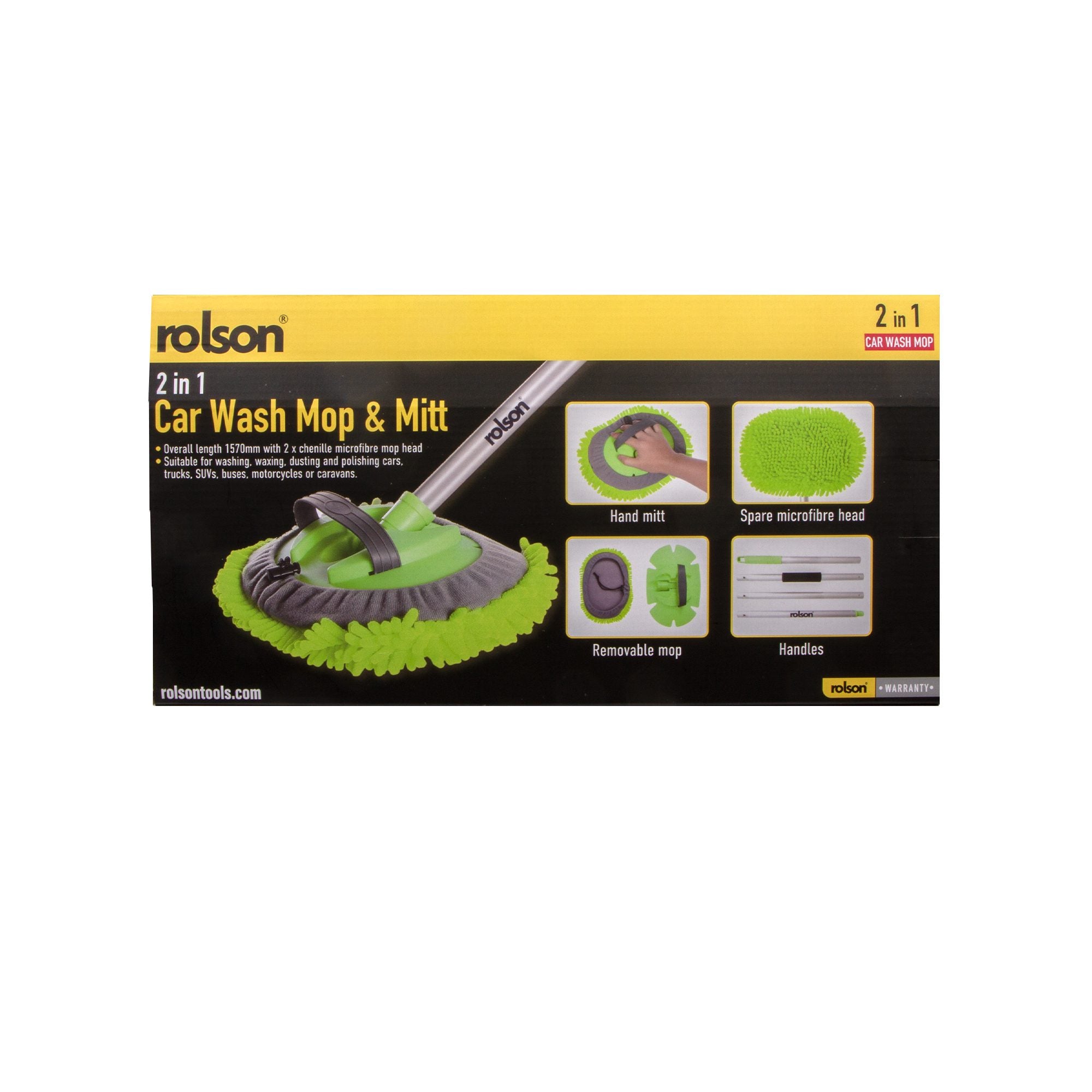 2-in-1 Car Wash Mop & Mitt - (42945) pack