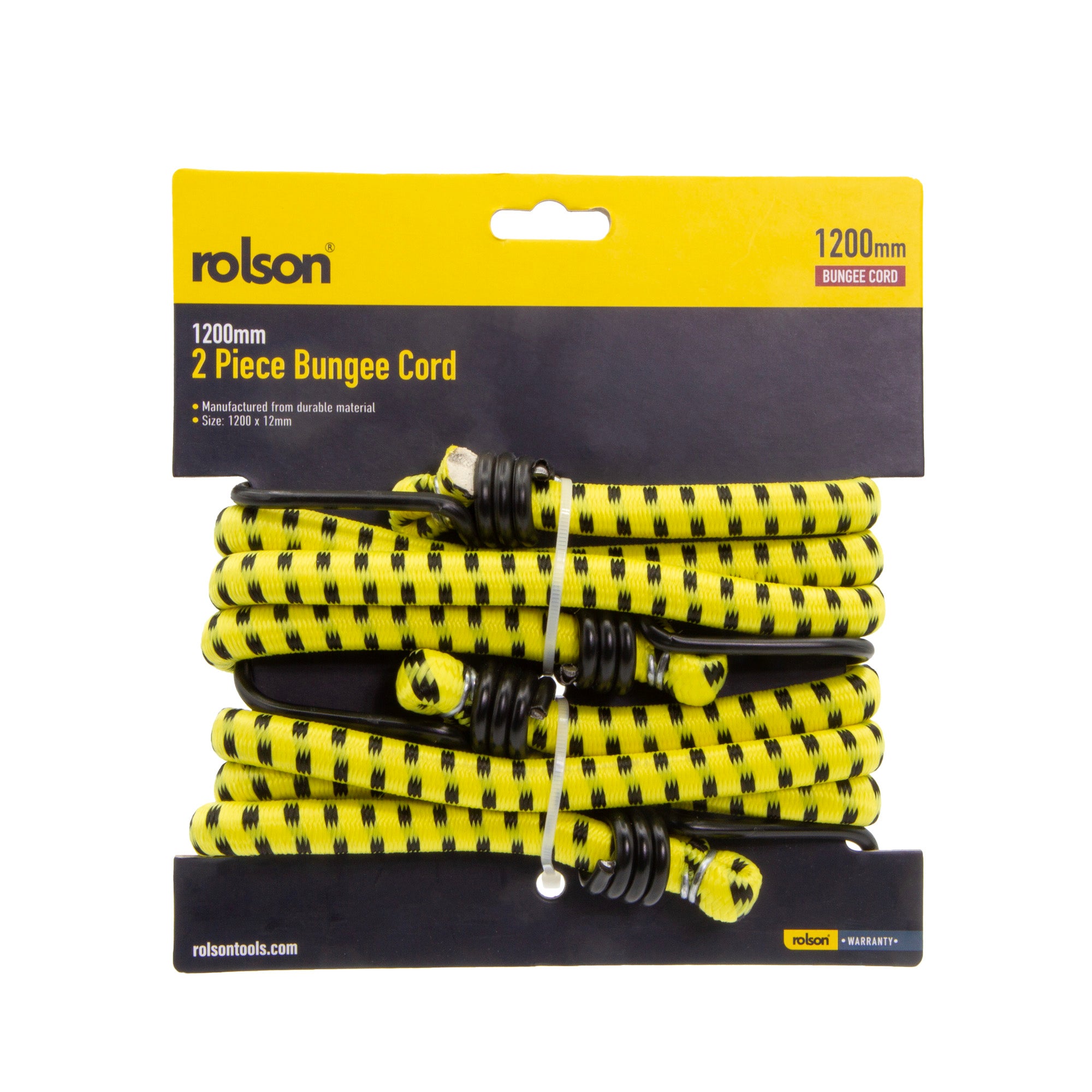 2 Piece 1200mm x 12mm Bungee Cord