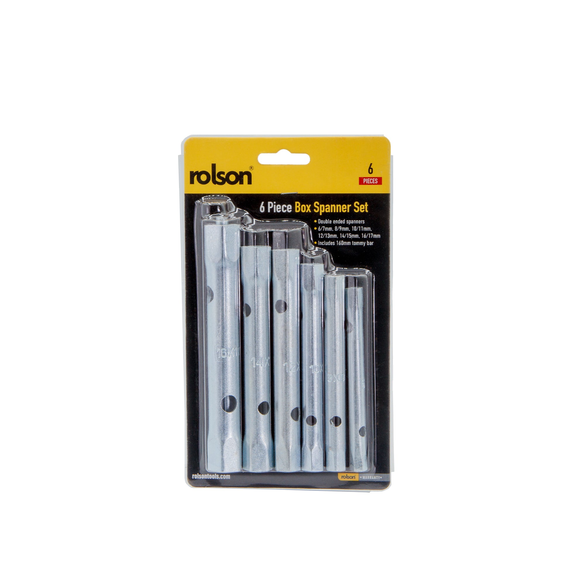 6 Piece Box Spanner Set & Tommy Bar