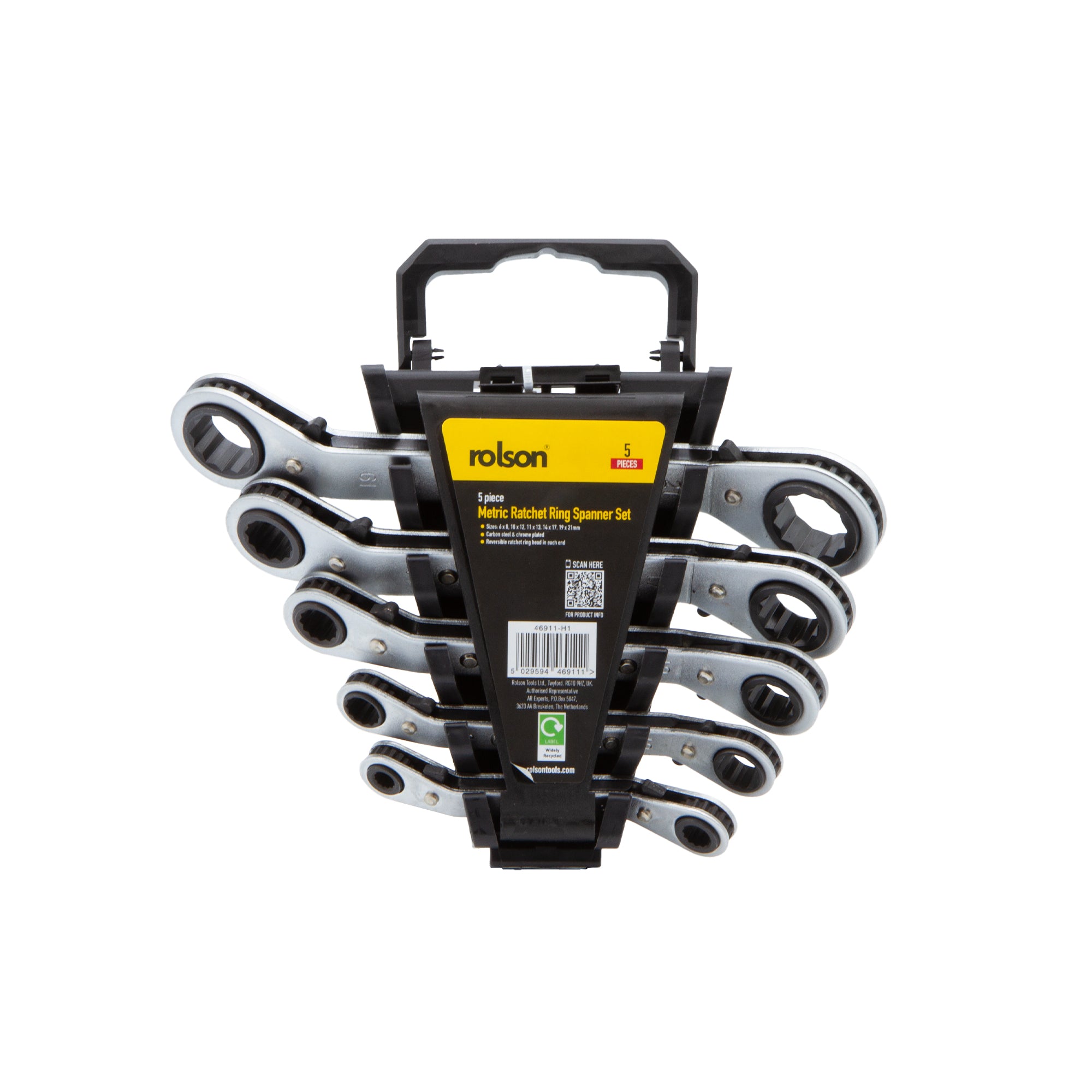 5 Piece Offset Ratchet Ring Spanner Set