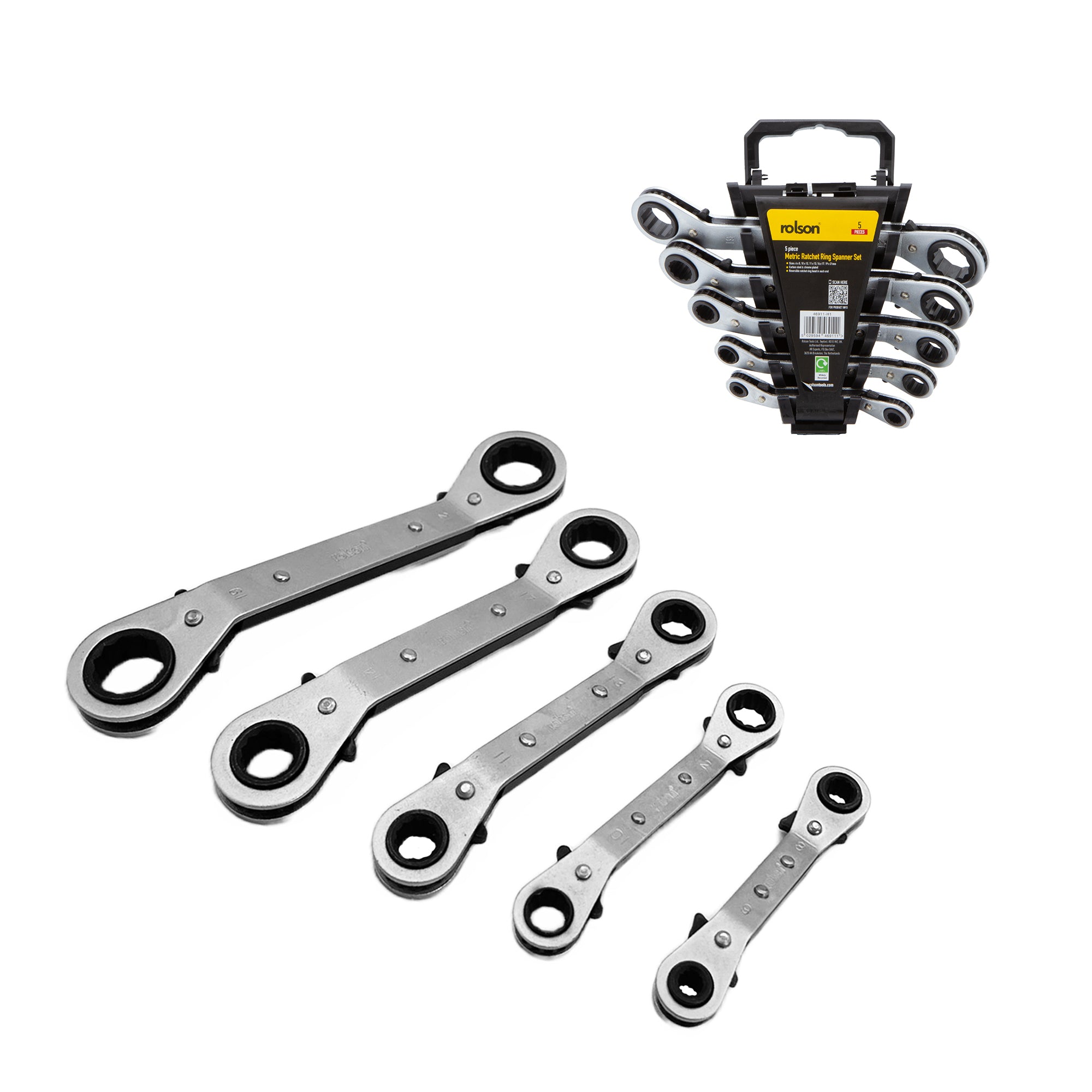 5 Piece Offset Ratchet Ring Spanner Set