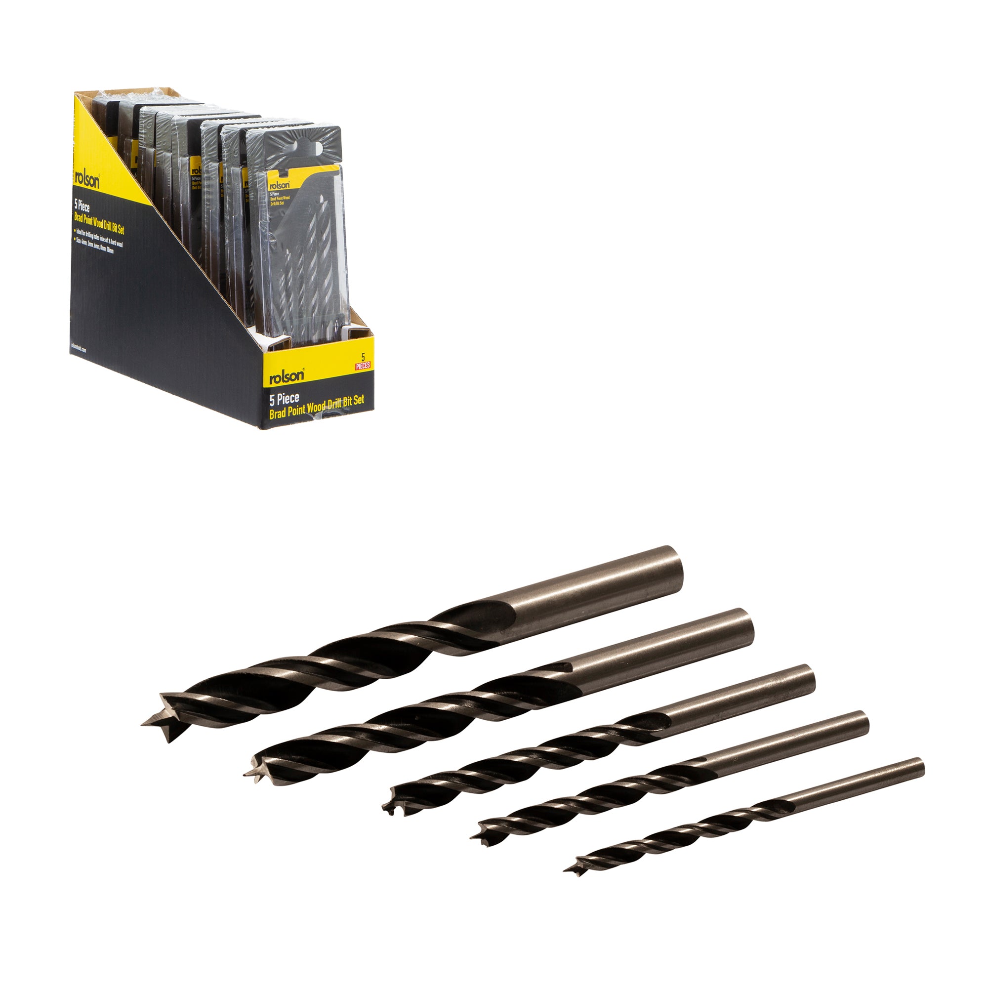 5 Piece Wood Drill Bit Set