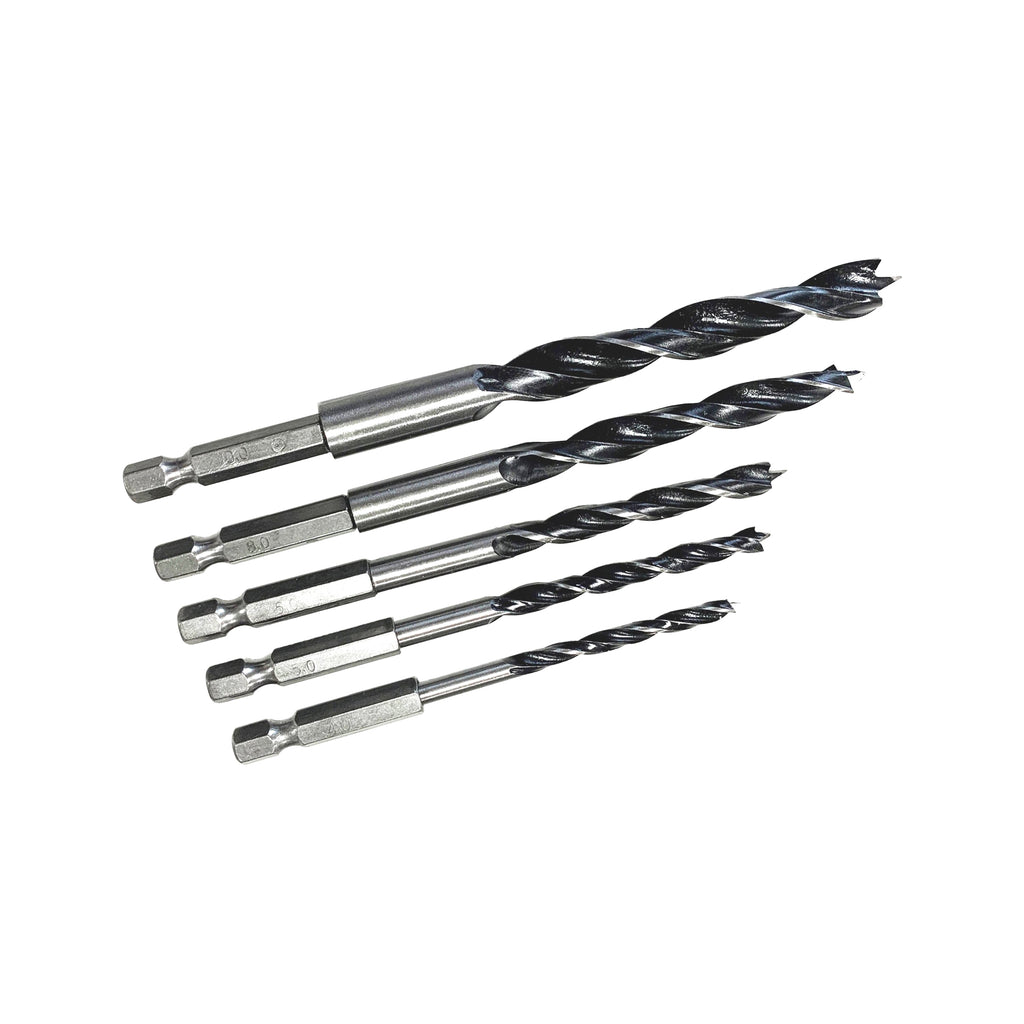5 Piece Hex Shank Wood Drill Bit Set