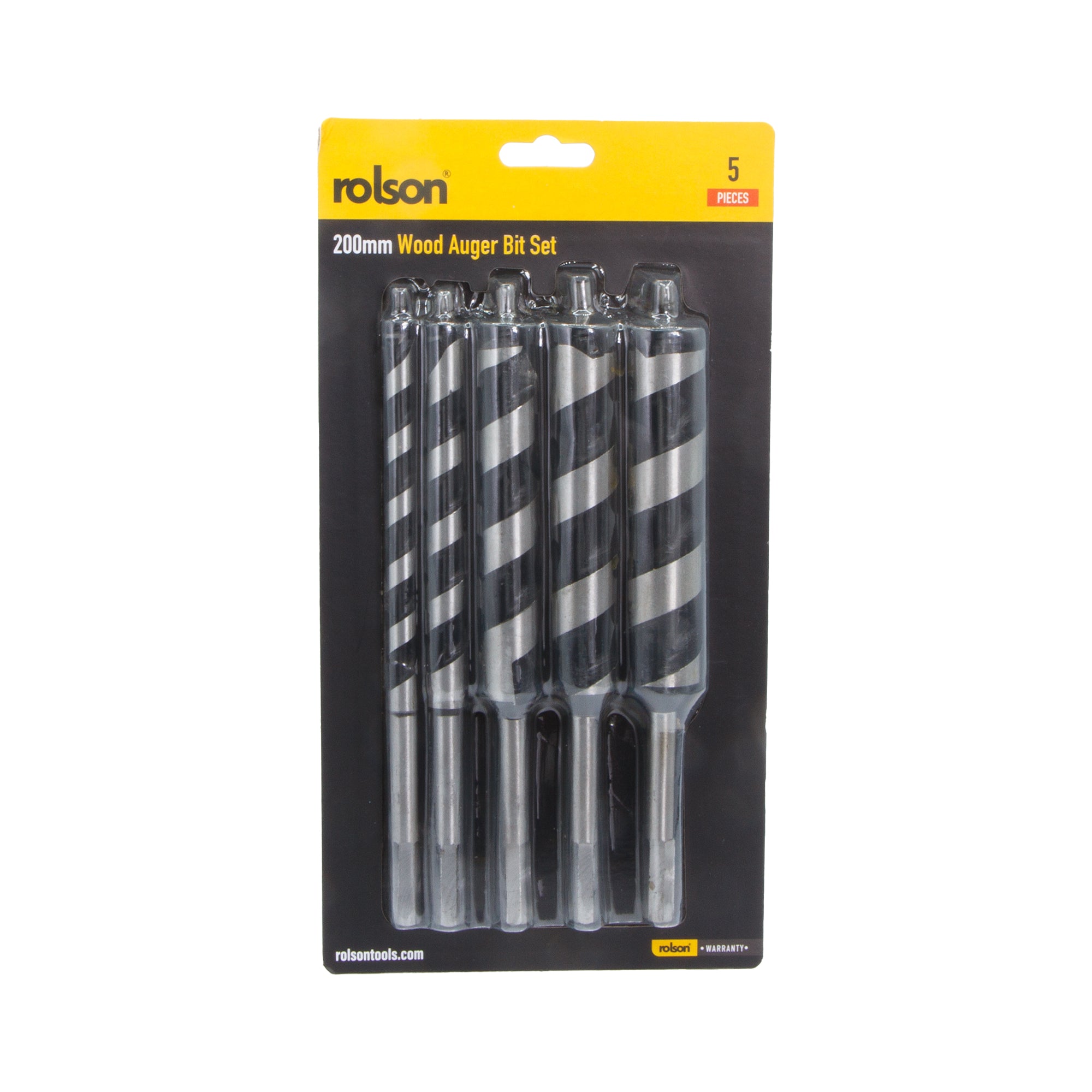 5 Piece 200mm Wood Auger Bit Set