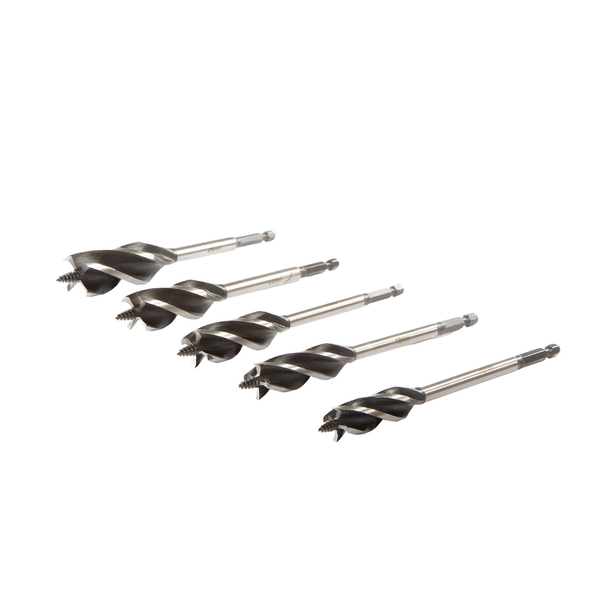 5 Piece Wood Auger Drill Bit Set
