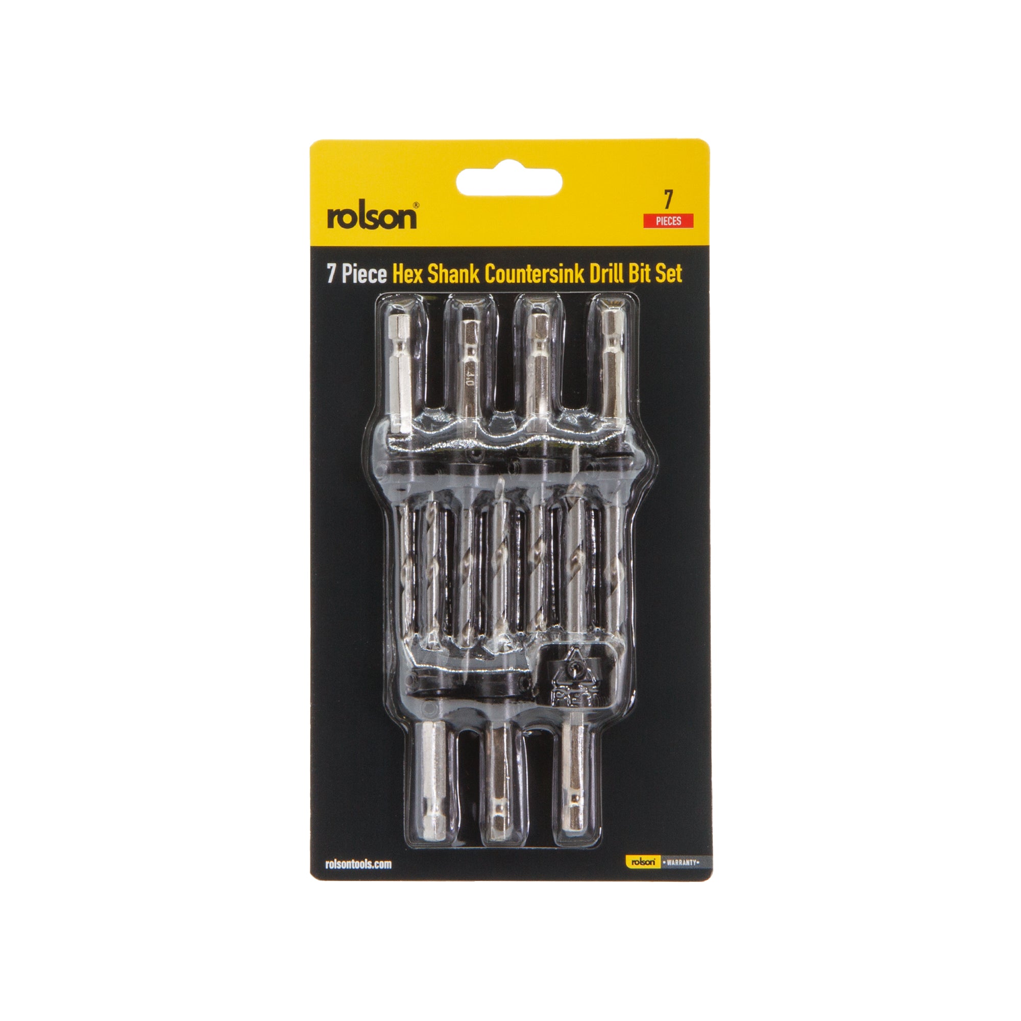 7 Piece Hex Shank Countersink Drill Bit Set