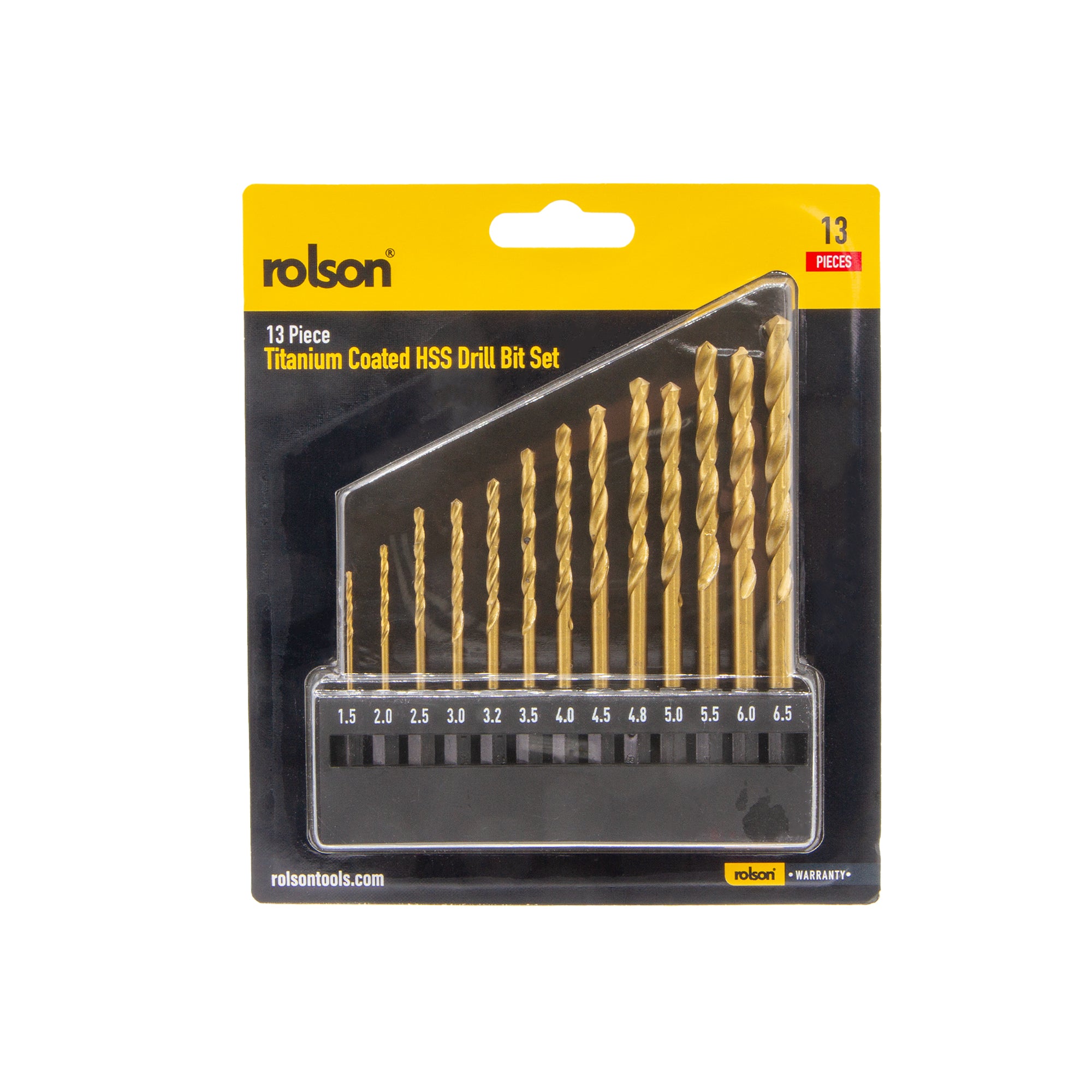 13 Piece ¼" Hex Shank Titanium Coated HSS Drill Bit Set