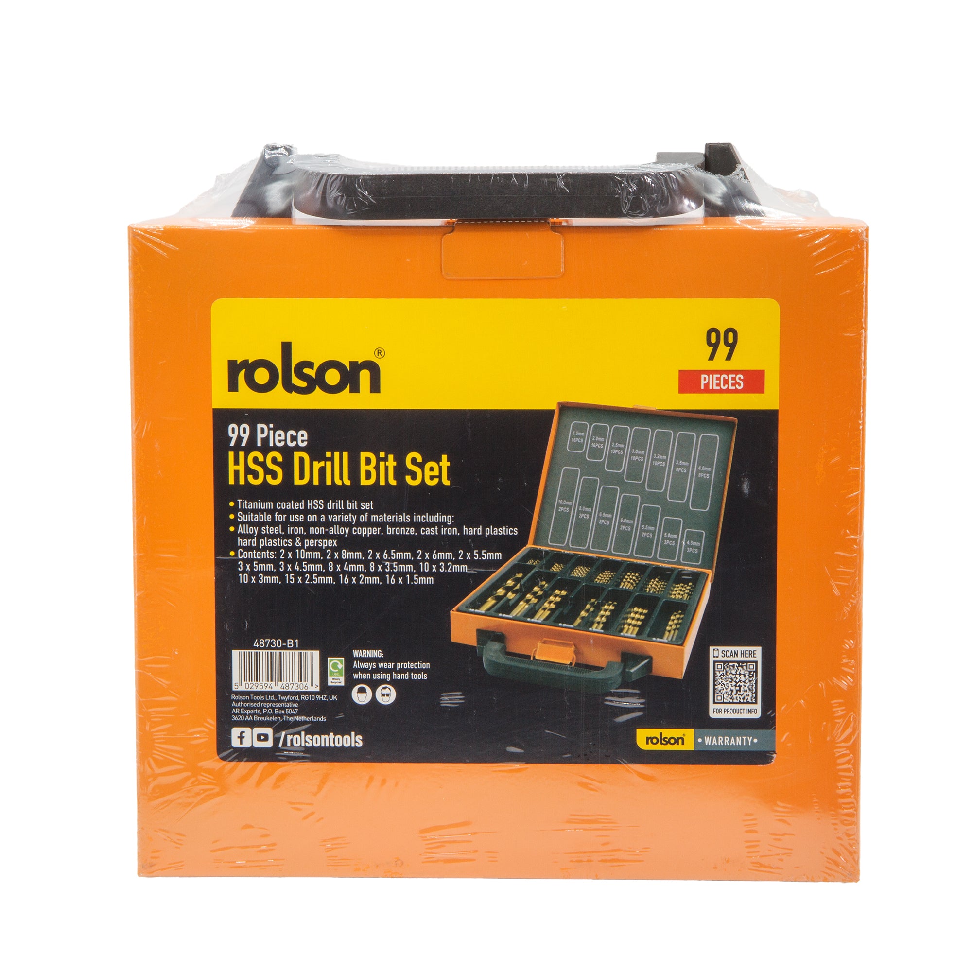 99 Piece HSS Titanium Coated Drill Bit Set