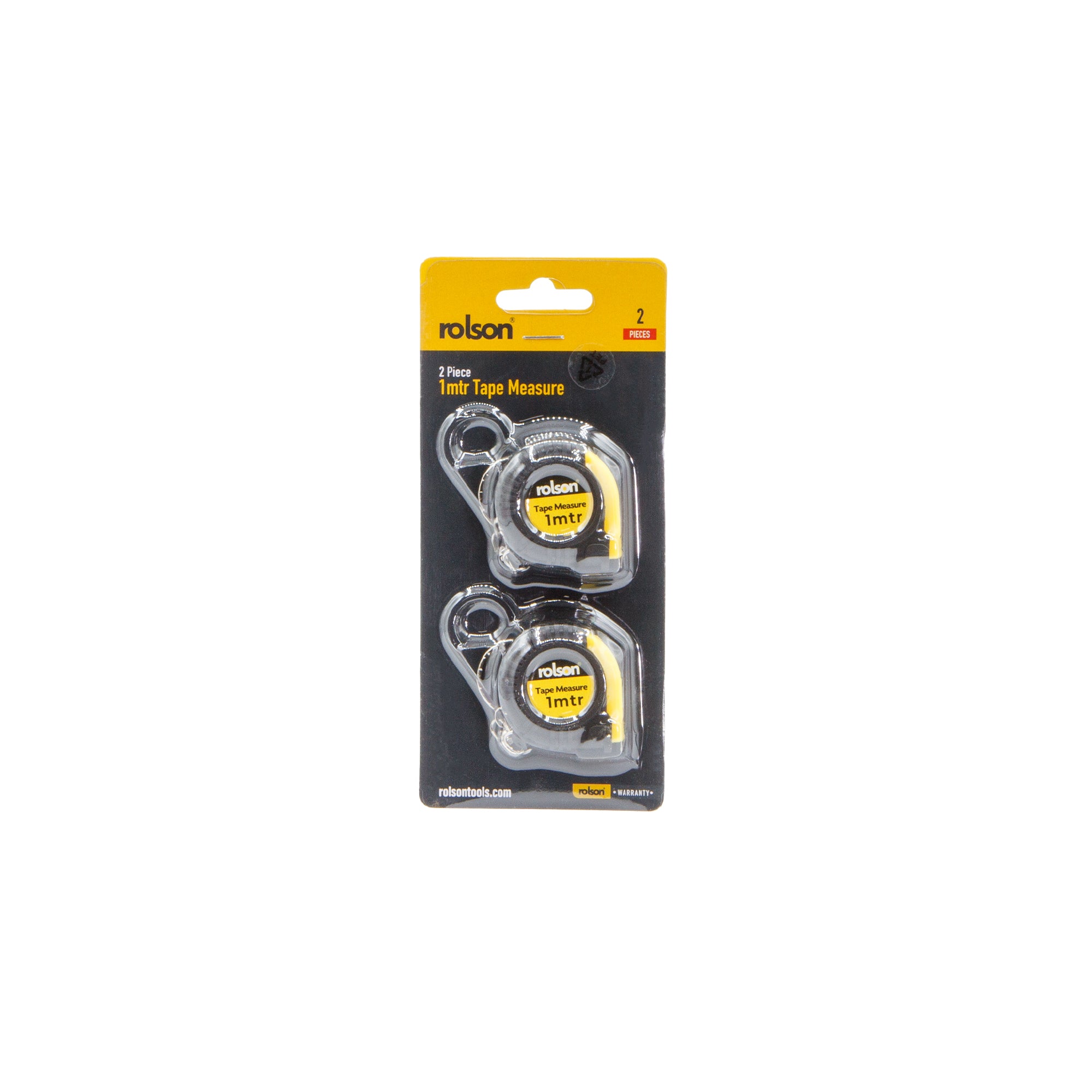 2 Piece 1m Tape Measure with Key Ring