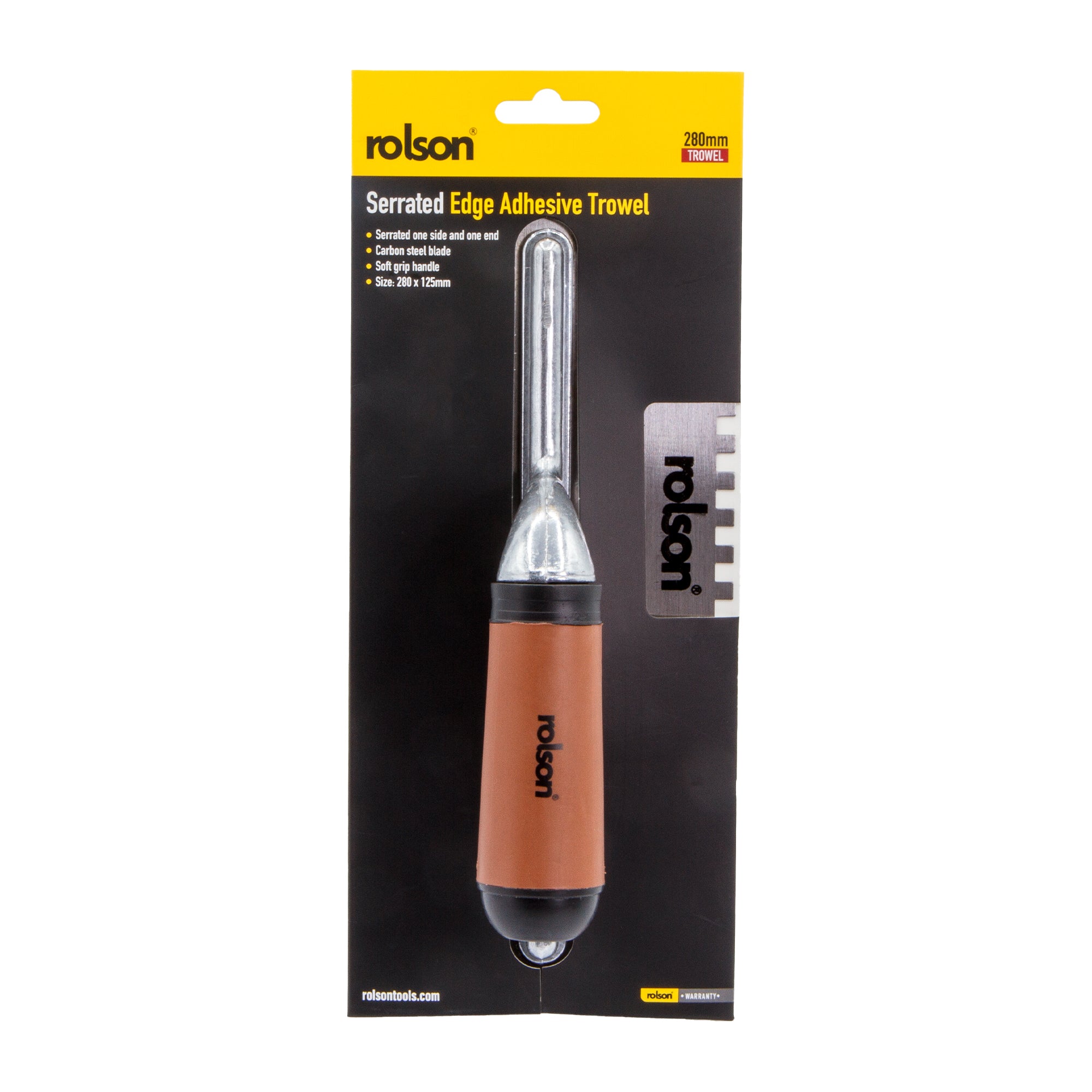 280 x 125mm Serrated Plastering Trowel