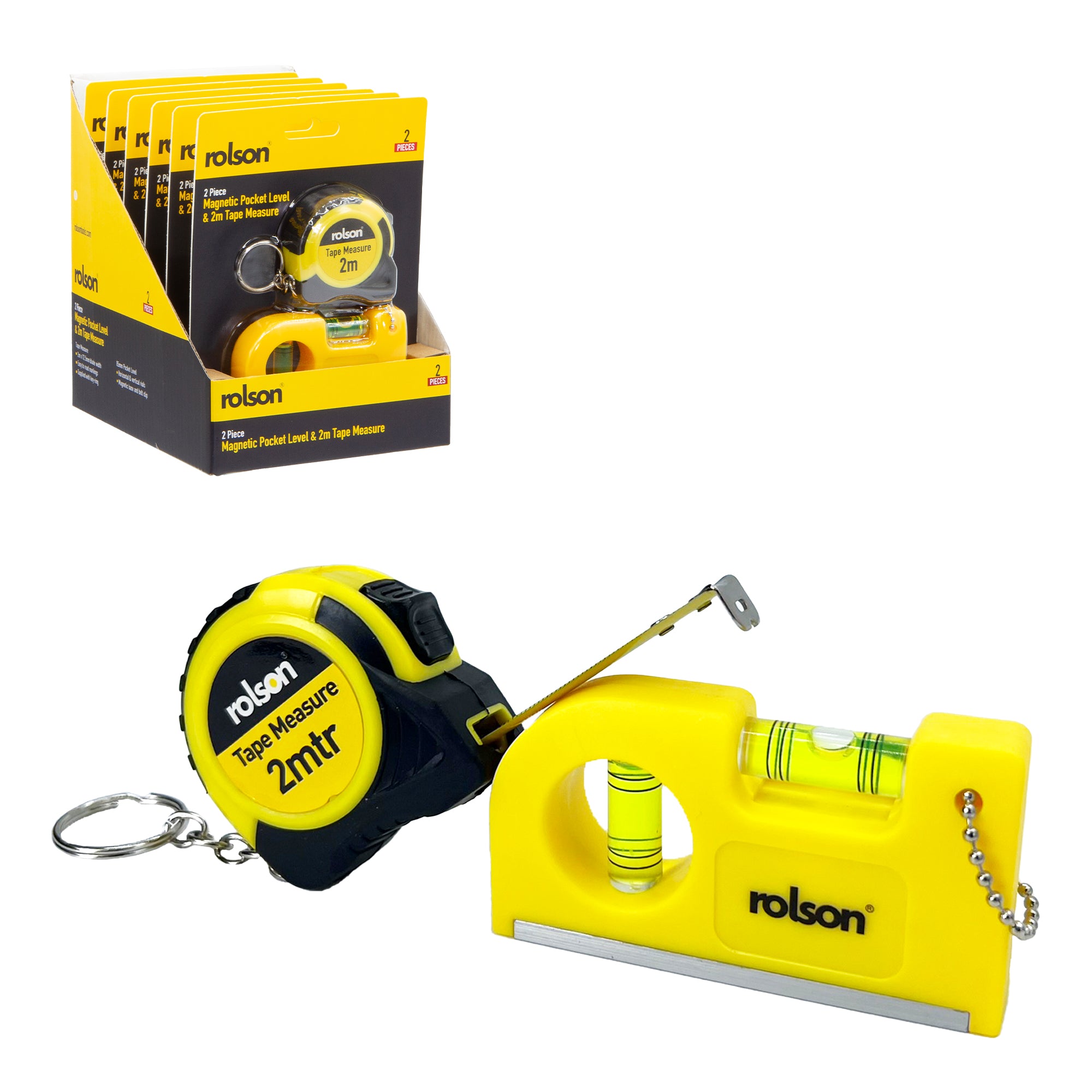 Magnetic Pocket Level & 2m Tape Measure