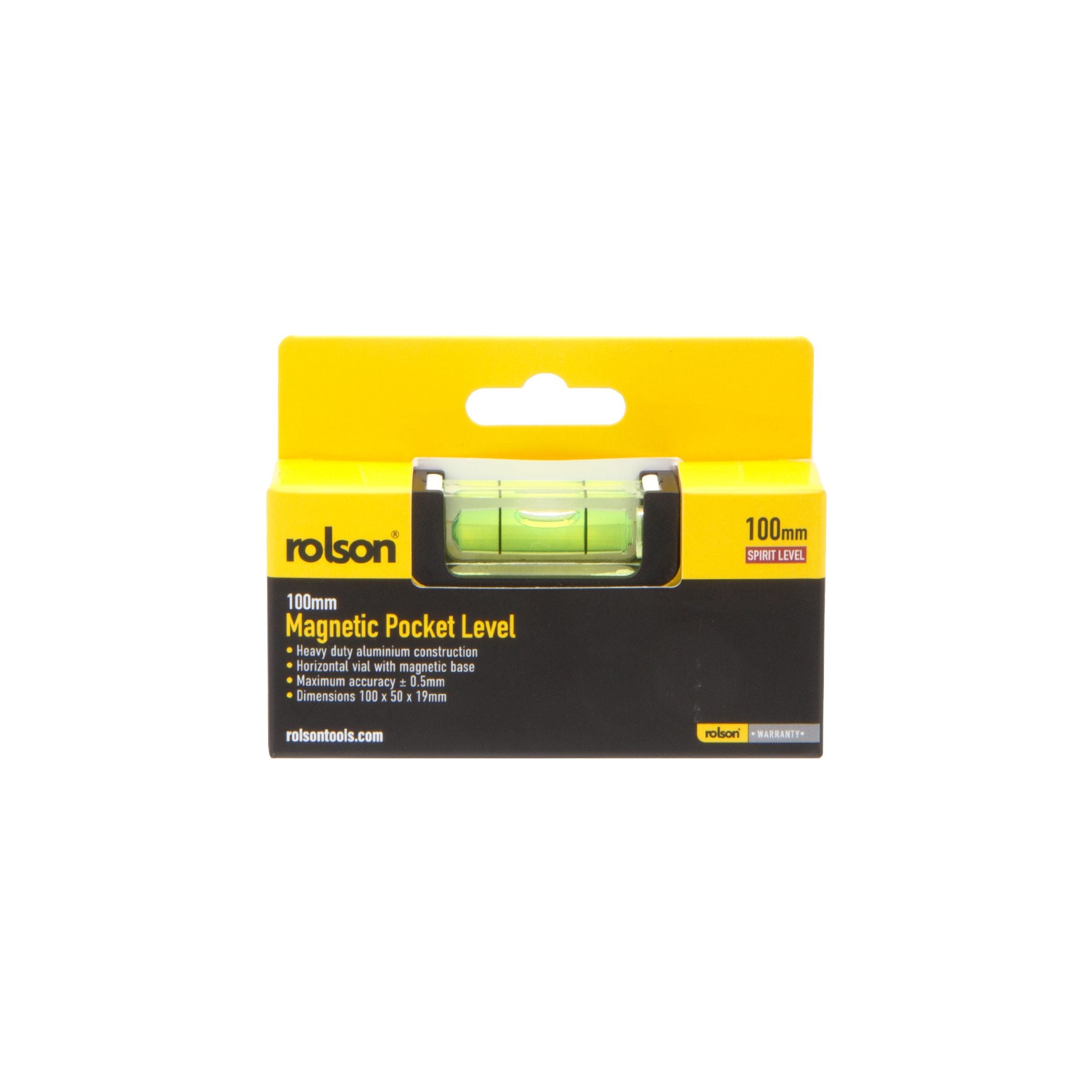 100mm Magnetic Pocket Level - (54116) pack