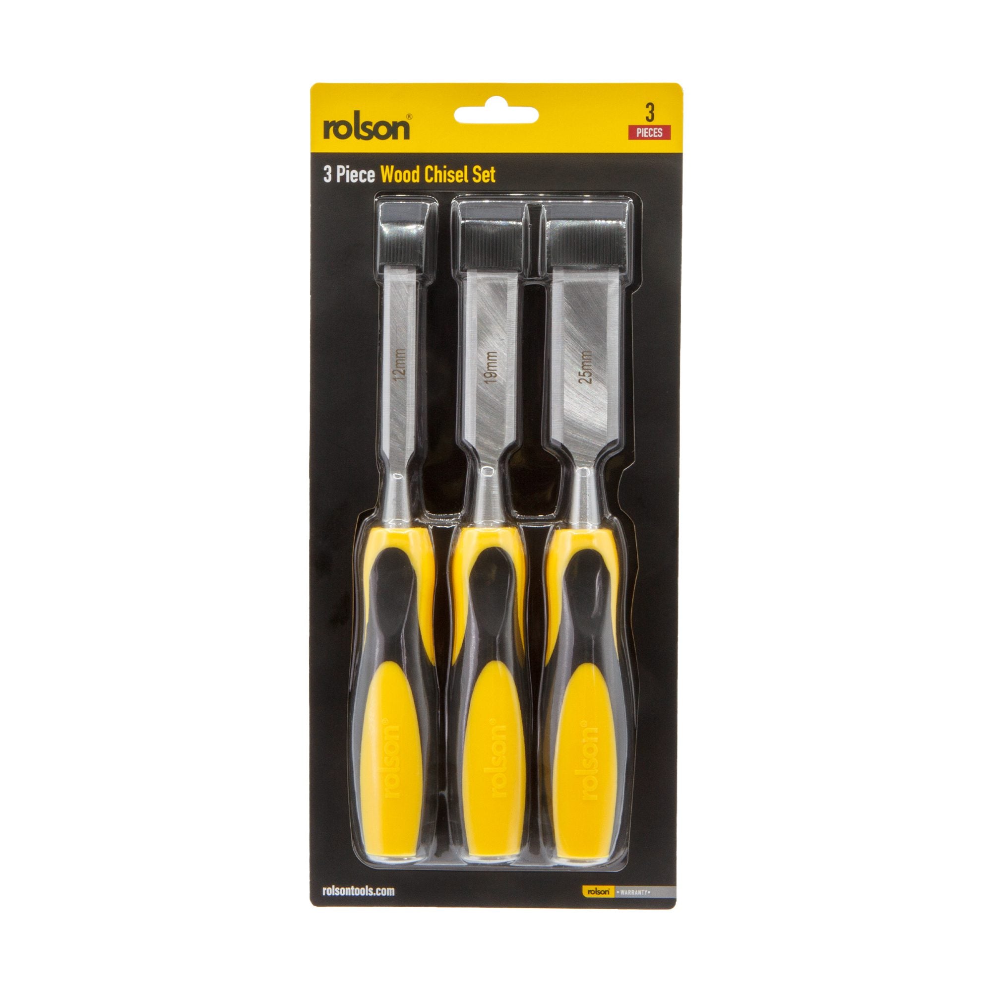 3 Piece Wood Chisel Set - (56158) pack