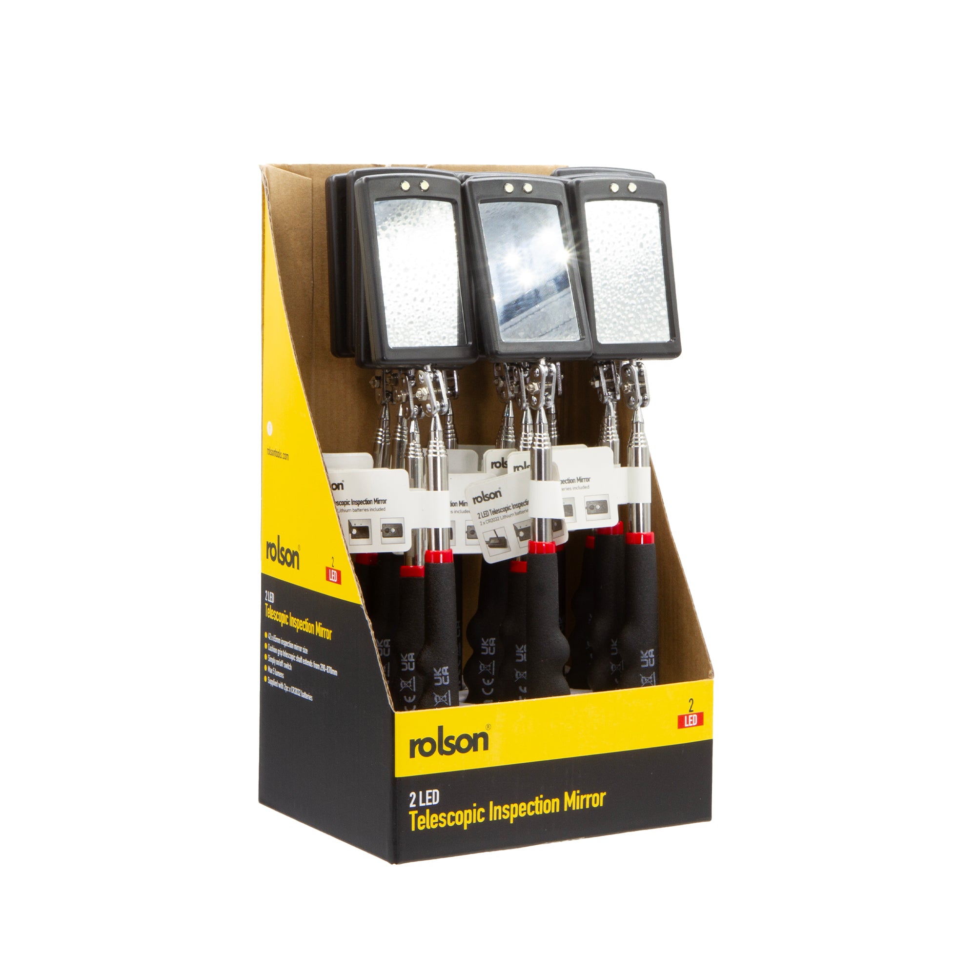 2 LED Telescopic Inspection Mirror