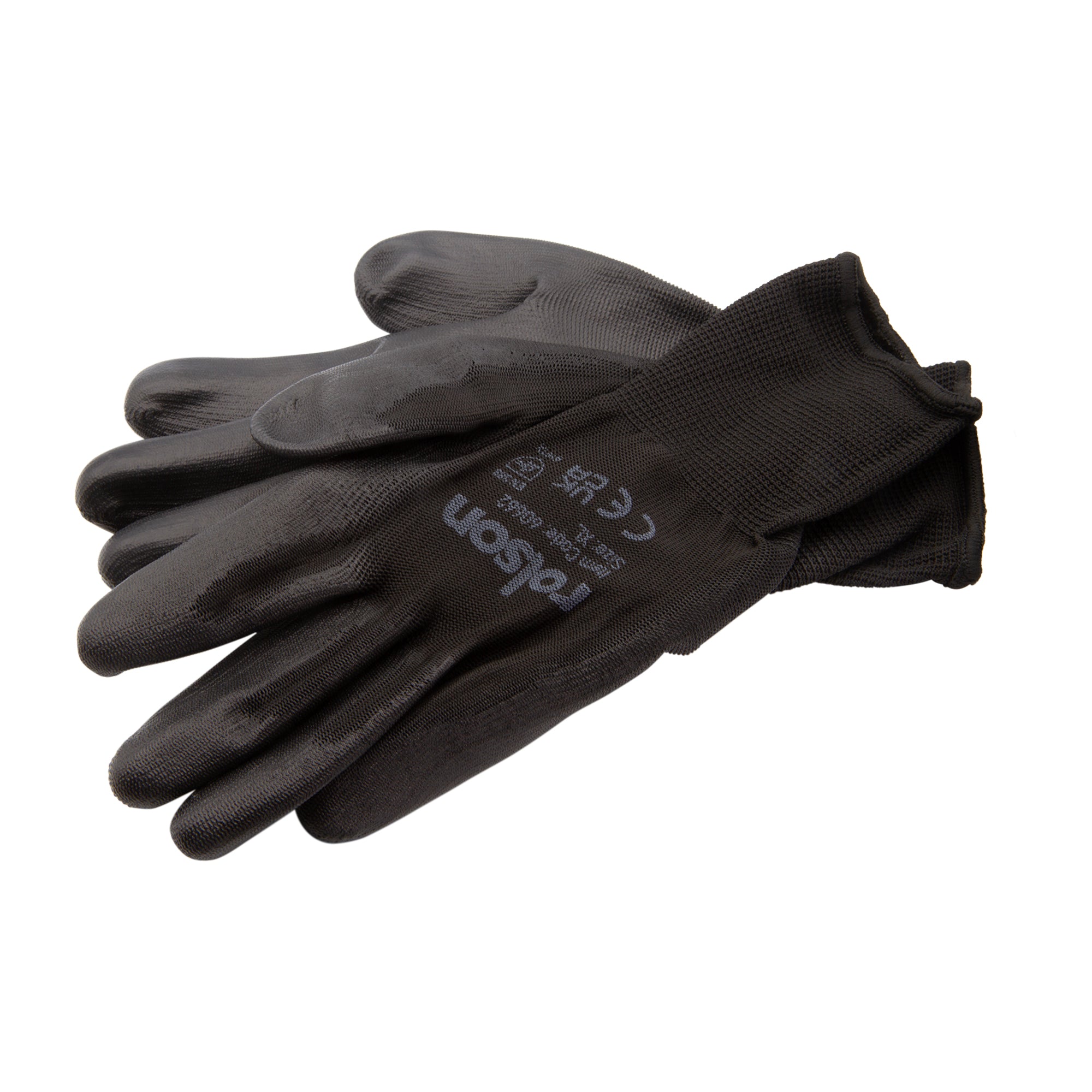 4 Pairs Black Nitrile Coated Gloves