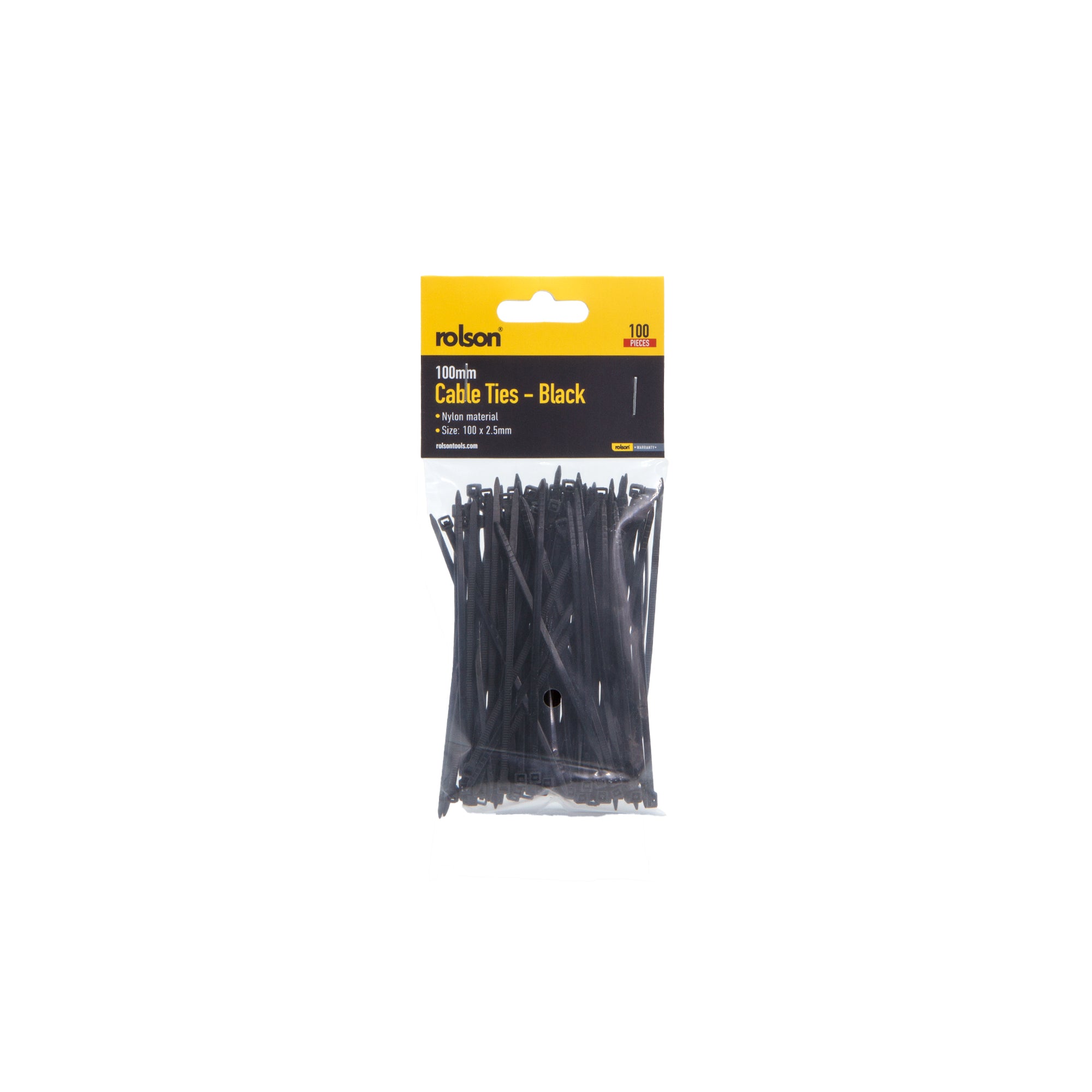 100 Piece x 100mm Black Cable Ties
