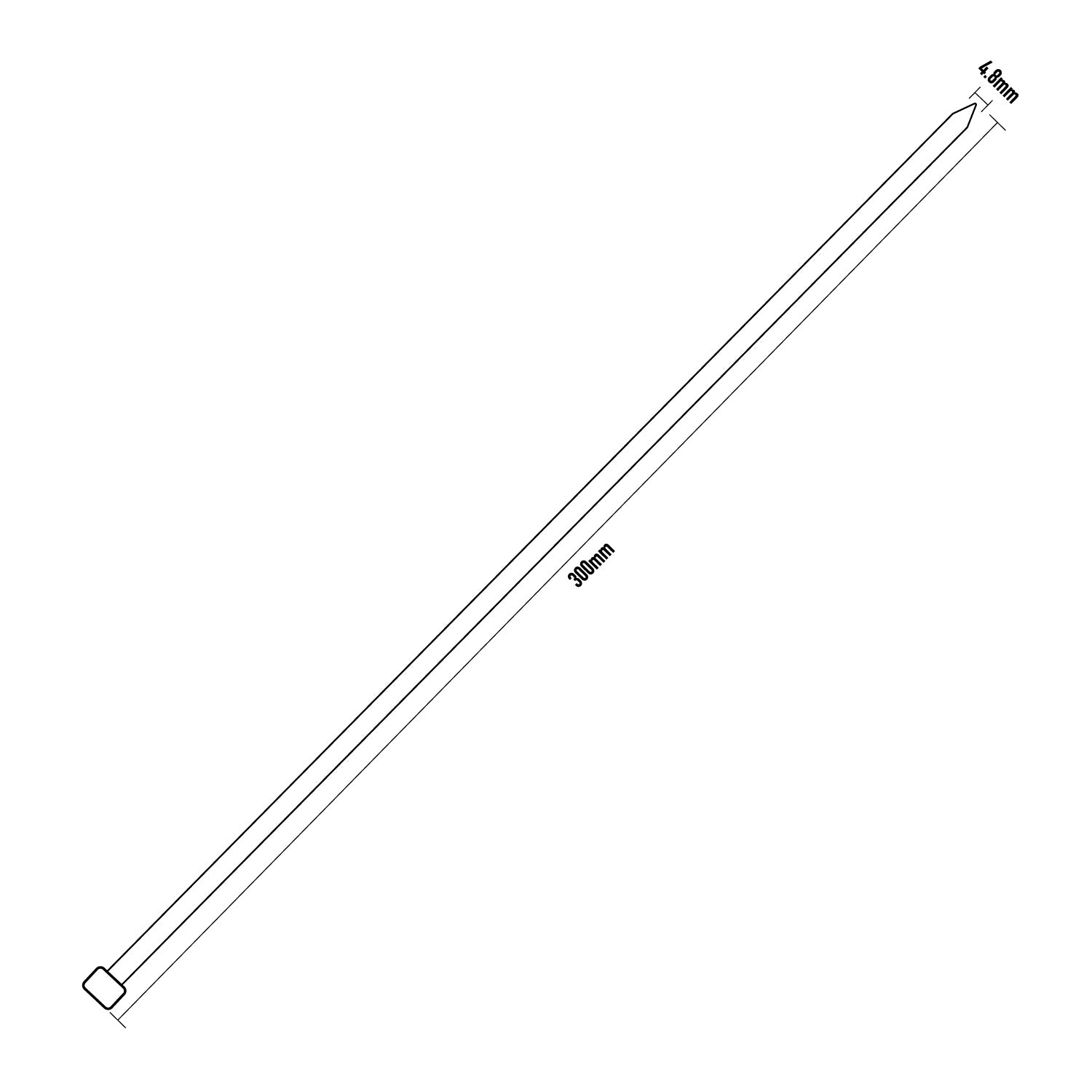60 Piece x 300mm White Cable Ties