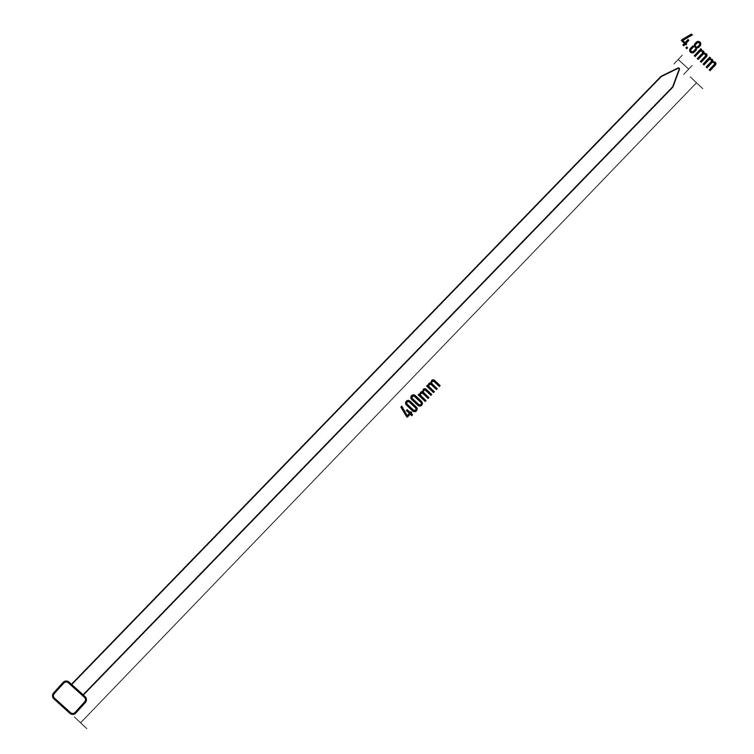 60 Piece x 400mm White Cable Ties