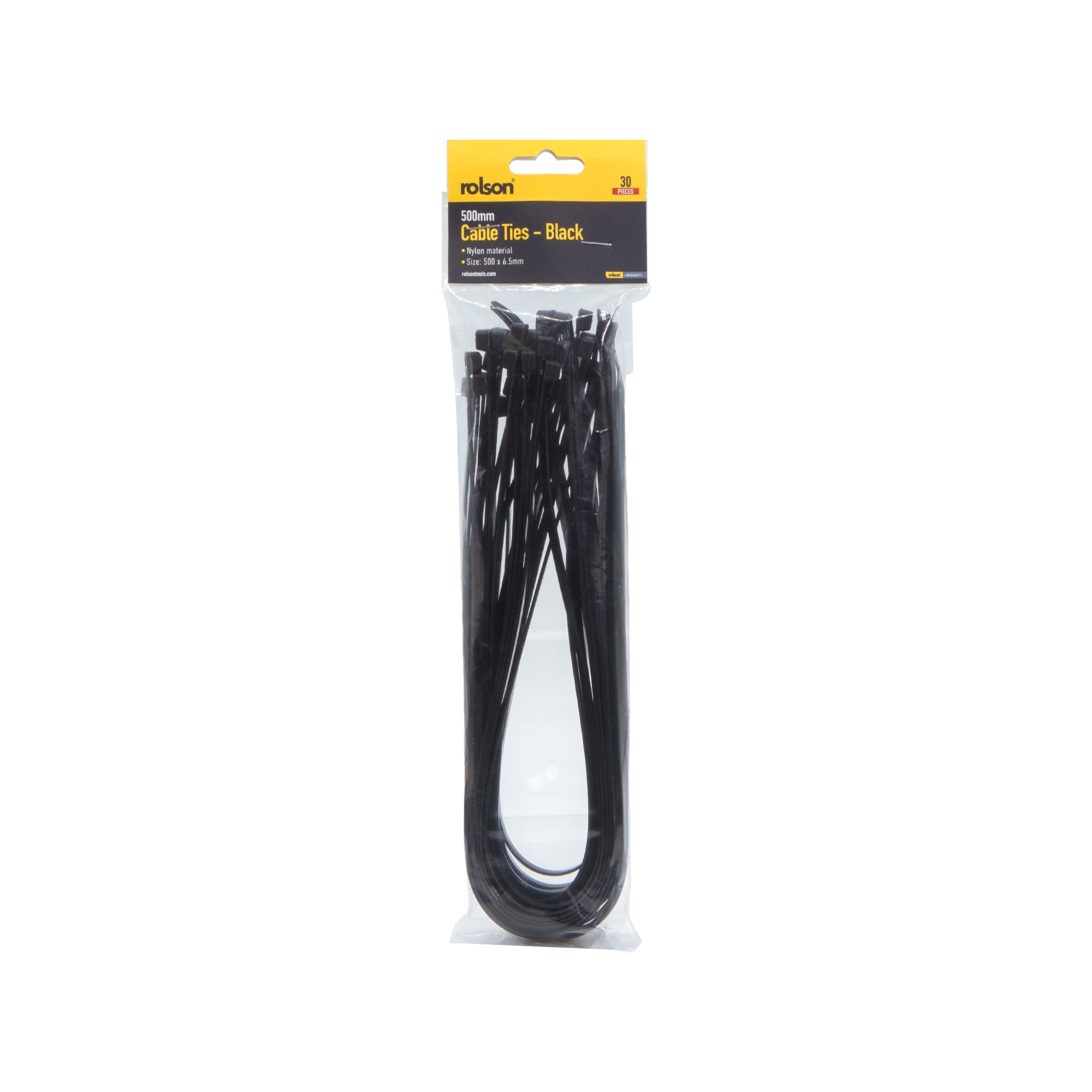 30 Piece x 500mm Black Cable Ties