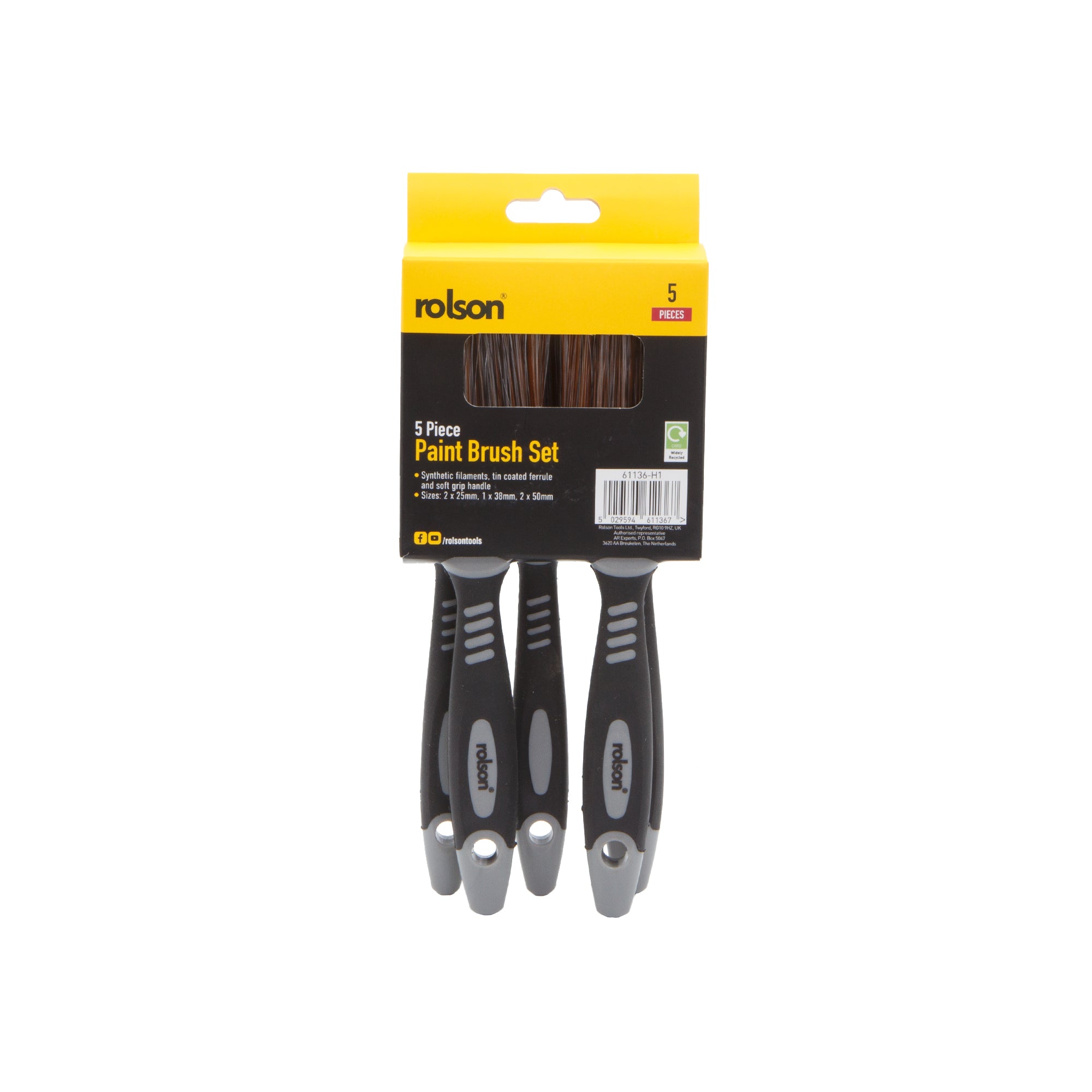 5 Piece Paint Brush Set