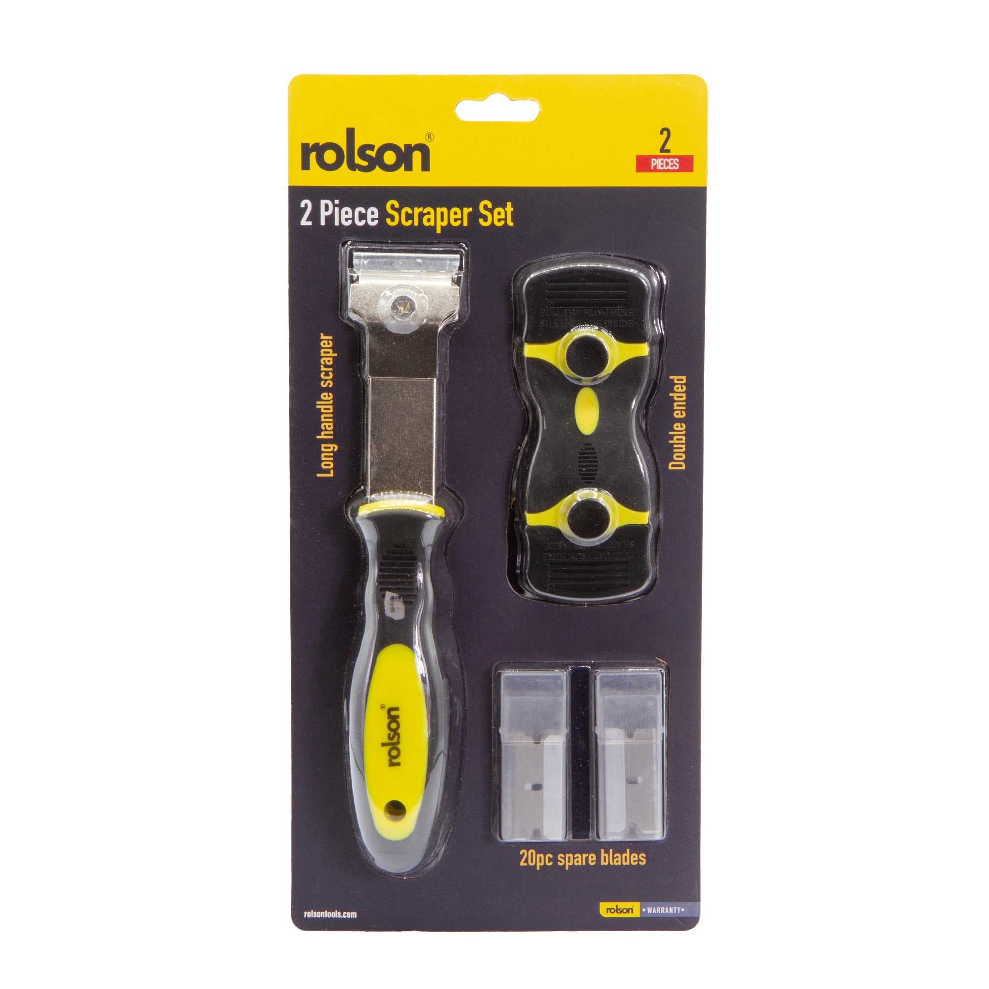 2 Piece Scraper Set with 20 Piece Spare Blades