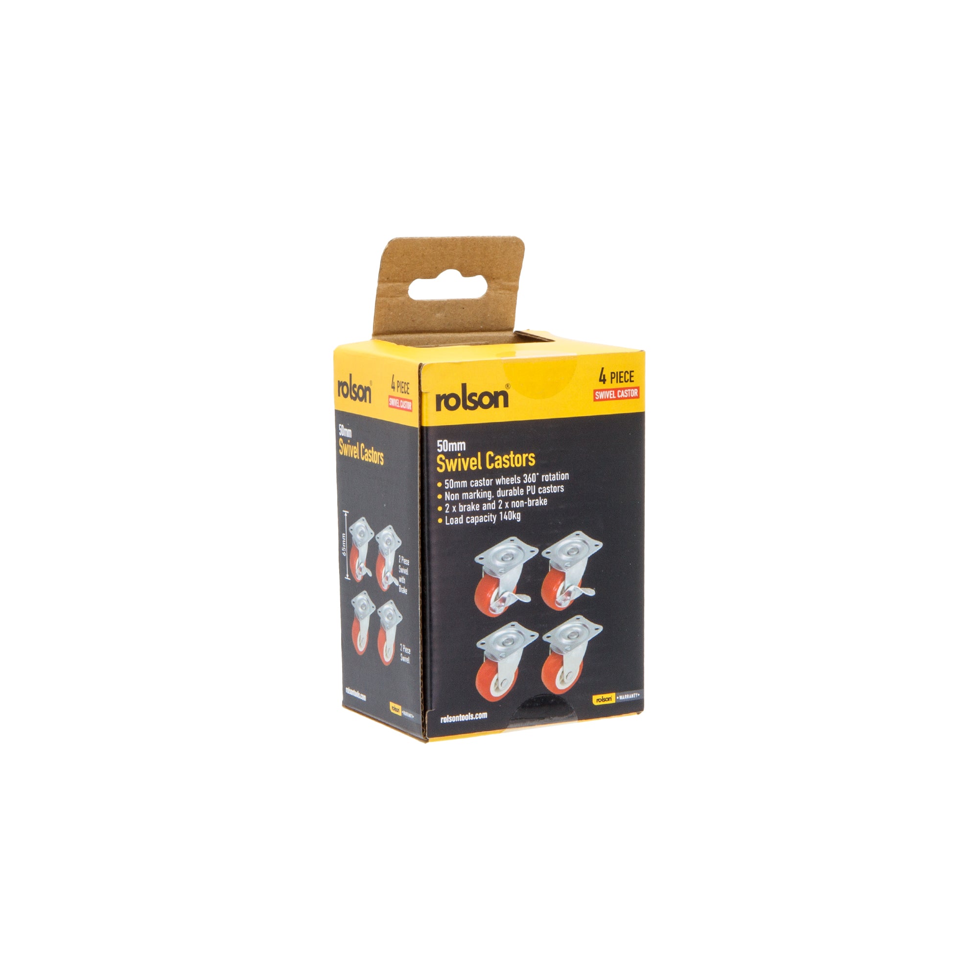 4 Pack 50mm Swivel Castor Wheels