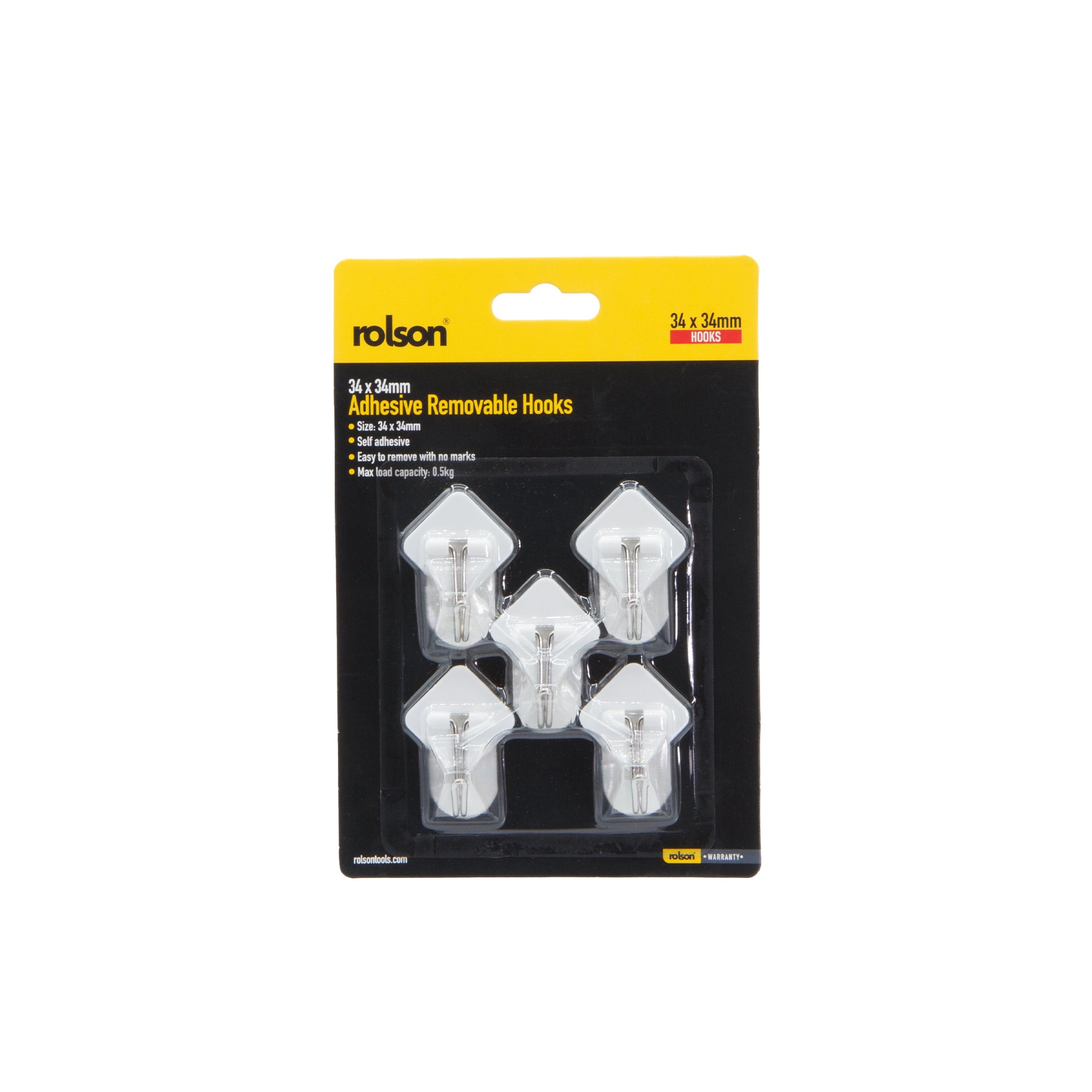 5 Piece Adhesive Removable Hooks